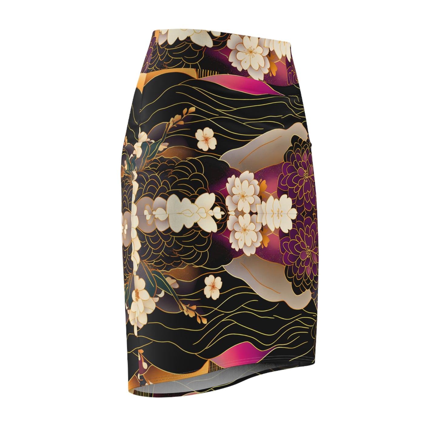 Floral Elegance Pencil Skirt, Boho Chic Skirt, Summer Skirt, Office Wear, Vacation Outfit, Garden Party Fashion
