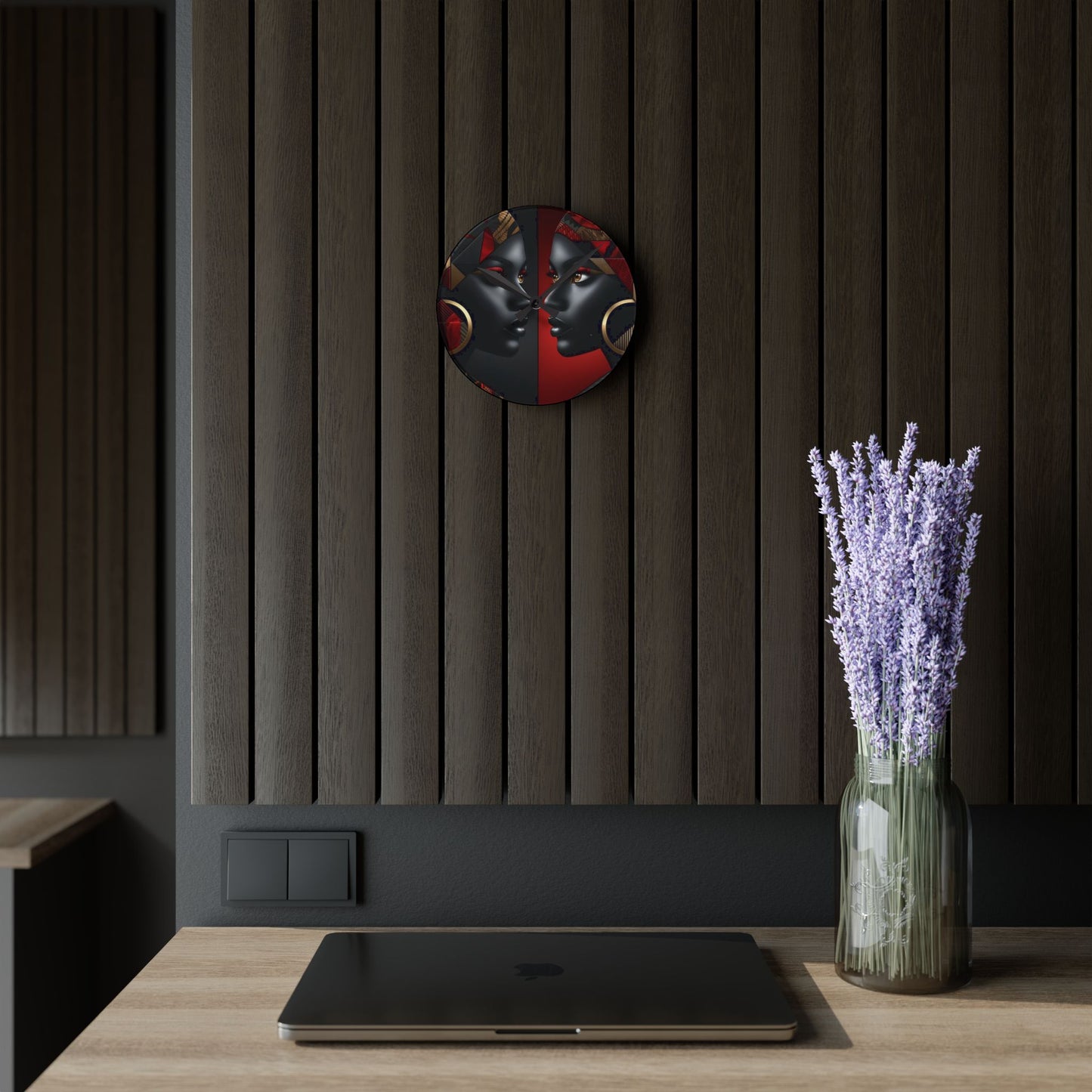 Dual Faced Acrylic Wall Clock #DF1