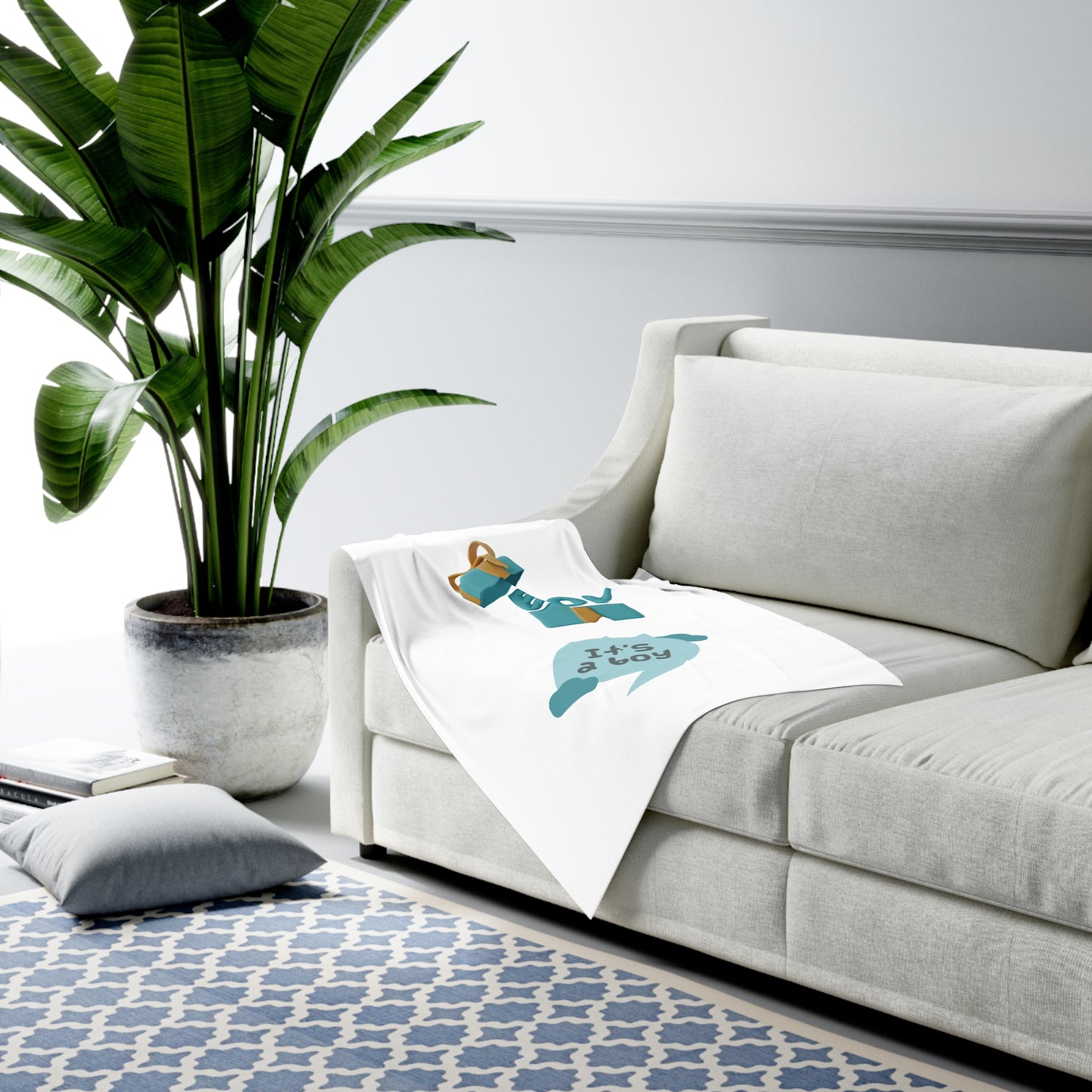 It's A Boy Baby Swaddle Blanket #IAB3