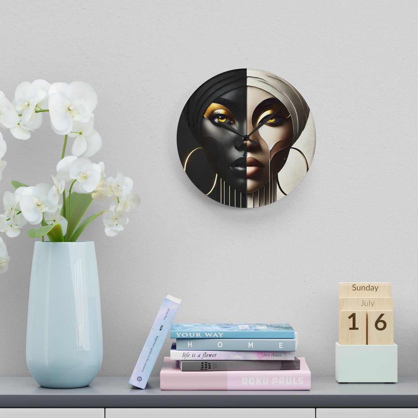 Duality Acrylic Wall Clock #DLTY1