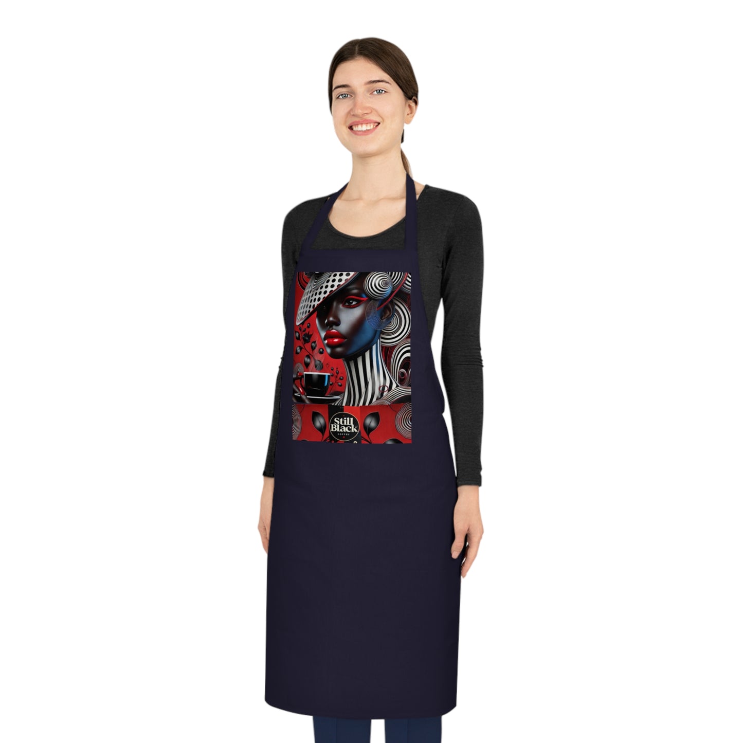 Still Black Cotton Apron #SB9