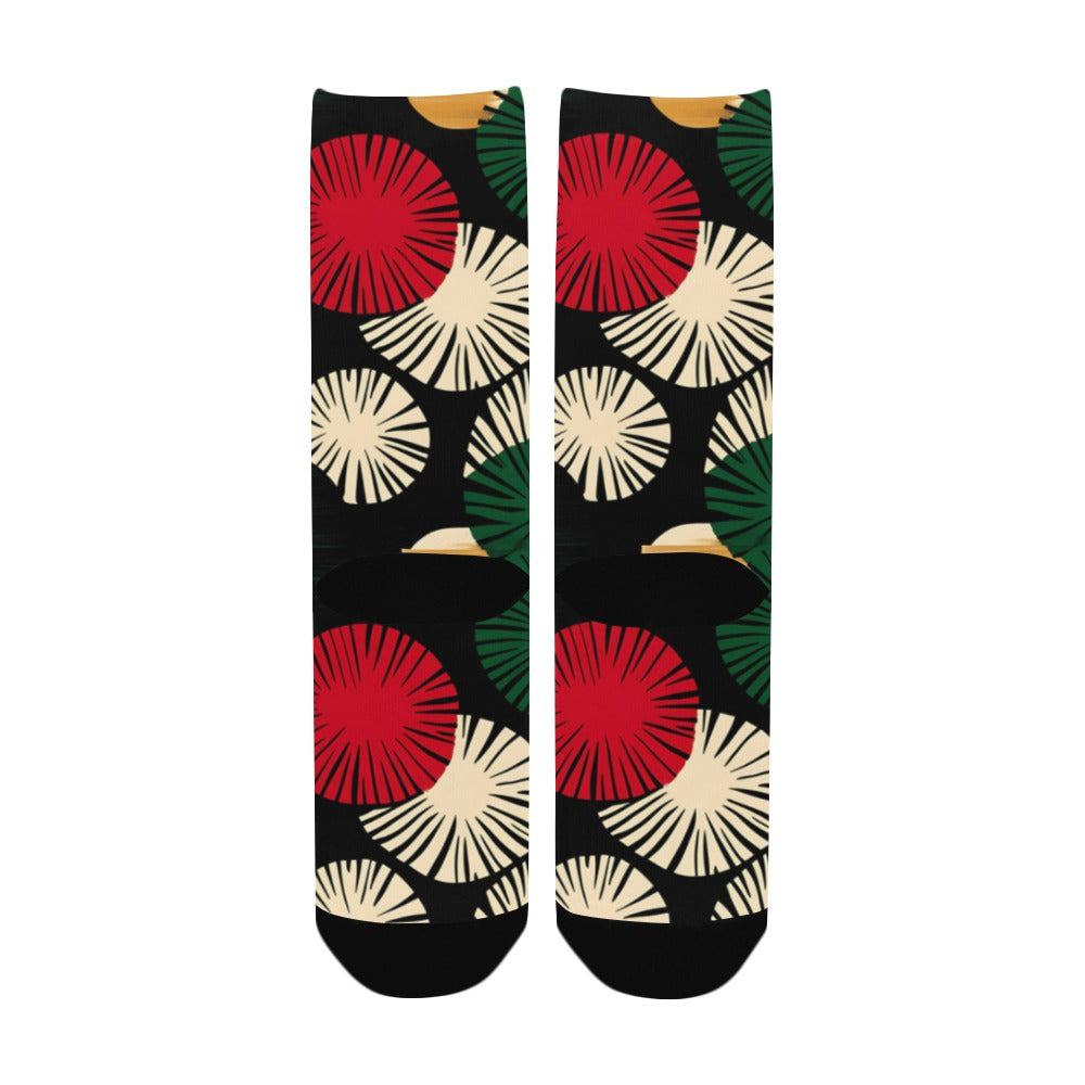 Circle Pattern Men's Socks Women's Custom Socks