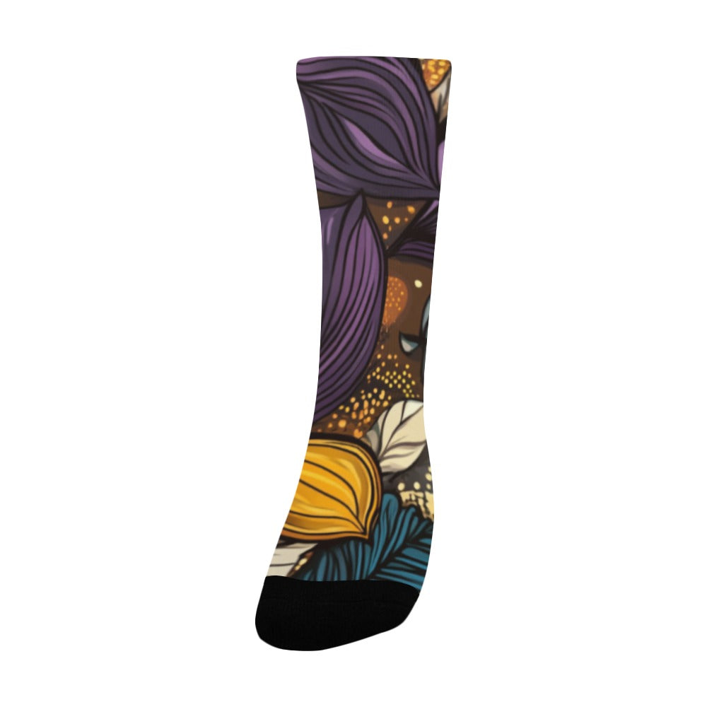 Floral Pattern Men's Socks Women's Custom Socks