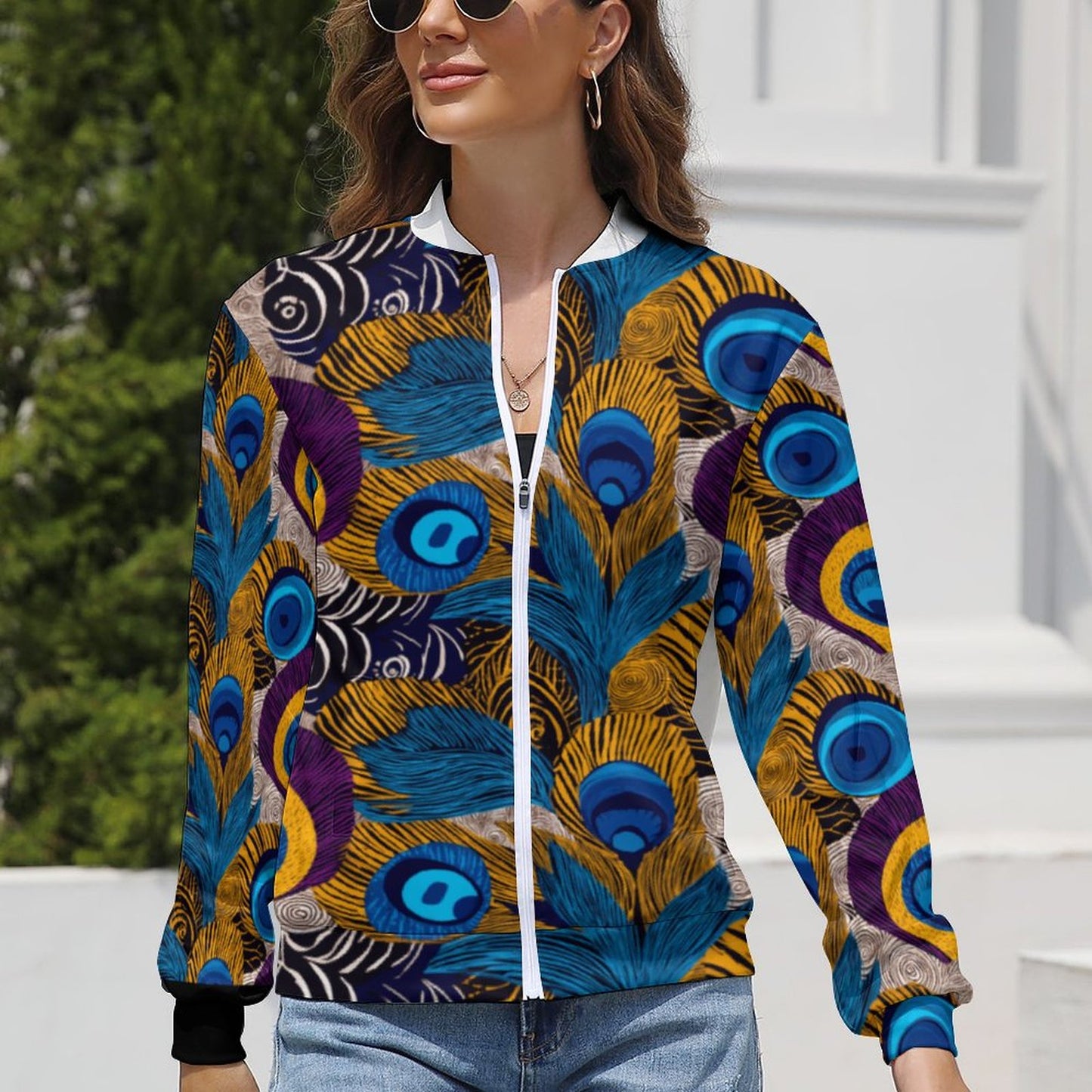 Women's Zipper Jacket LLJK (All-Over Printing)