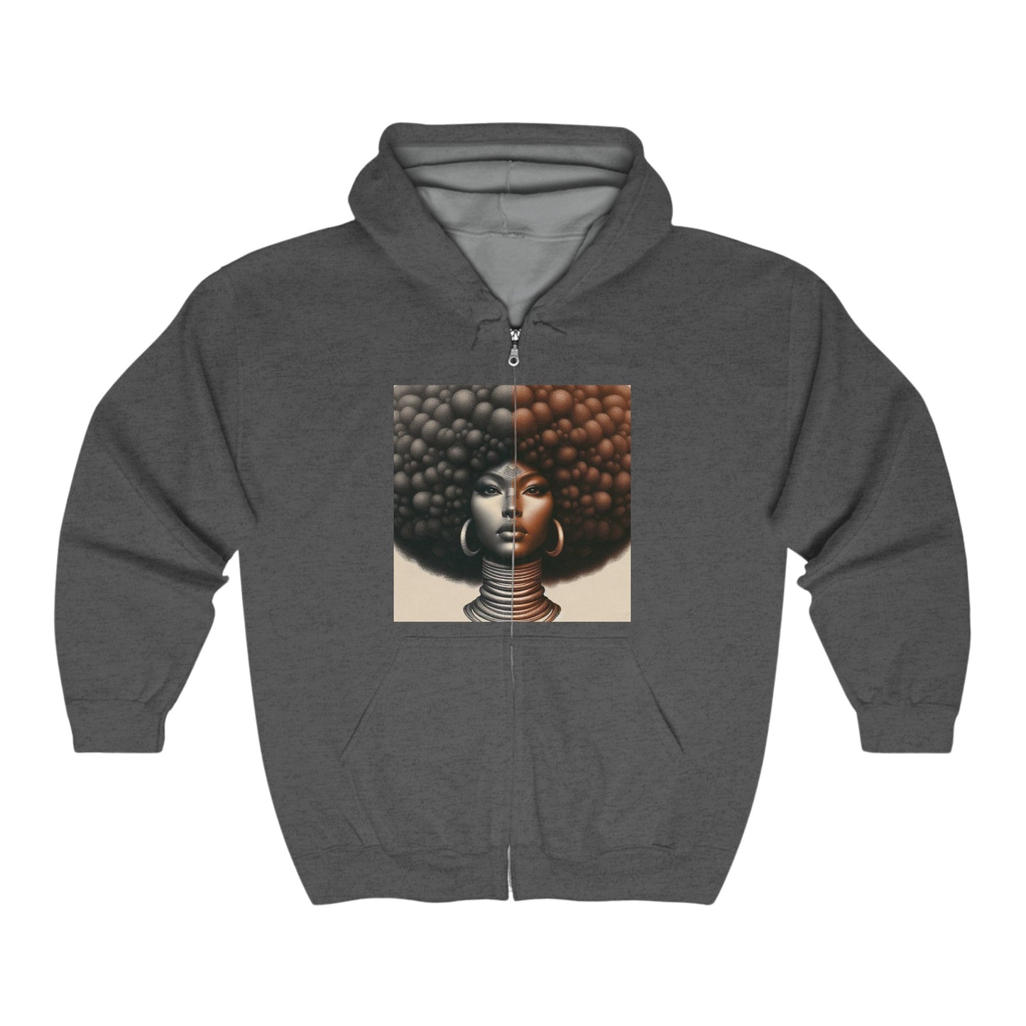 Afro Power Unisex Heavy Blend™ Full Zip Hooded Sweatshirt #AP5
