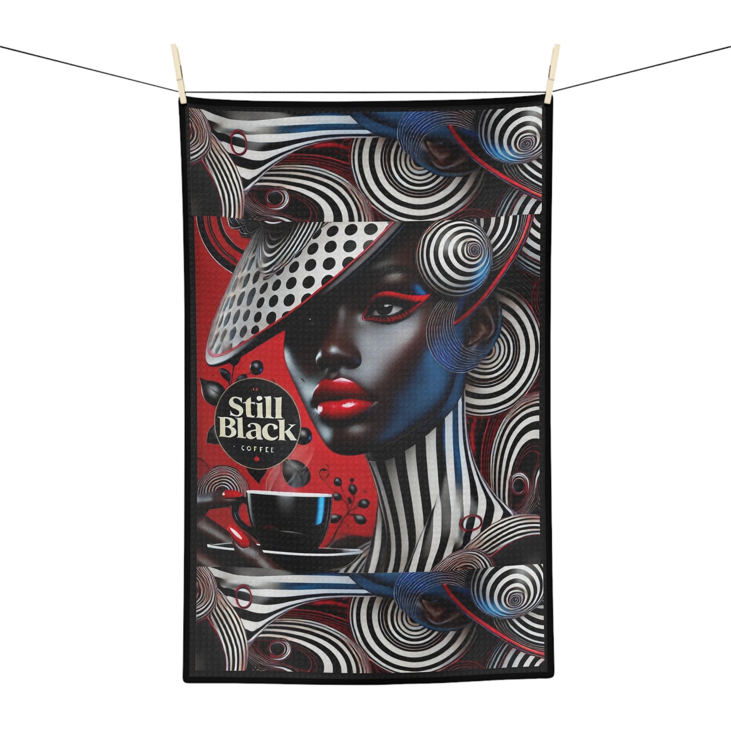 Still Black Microfiber Tea Towel #SB14