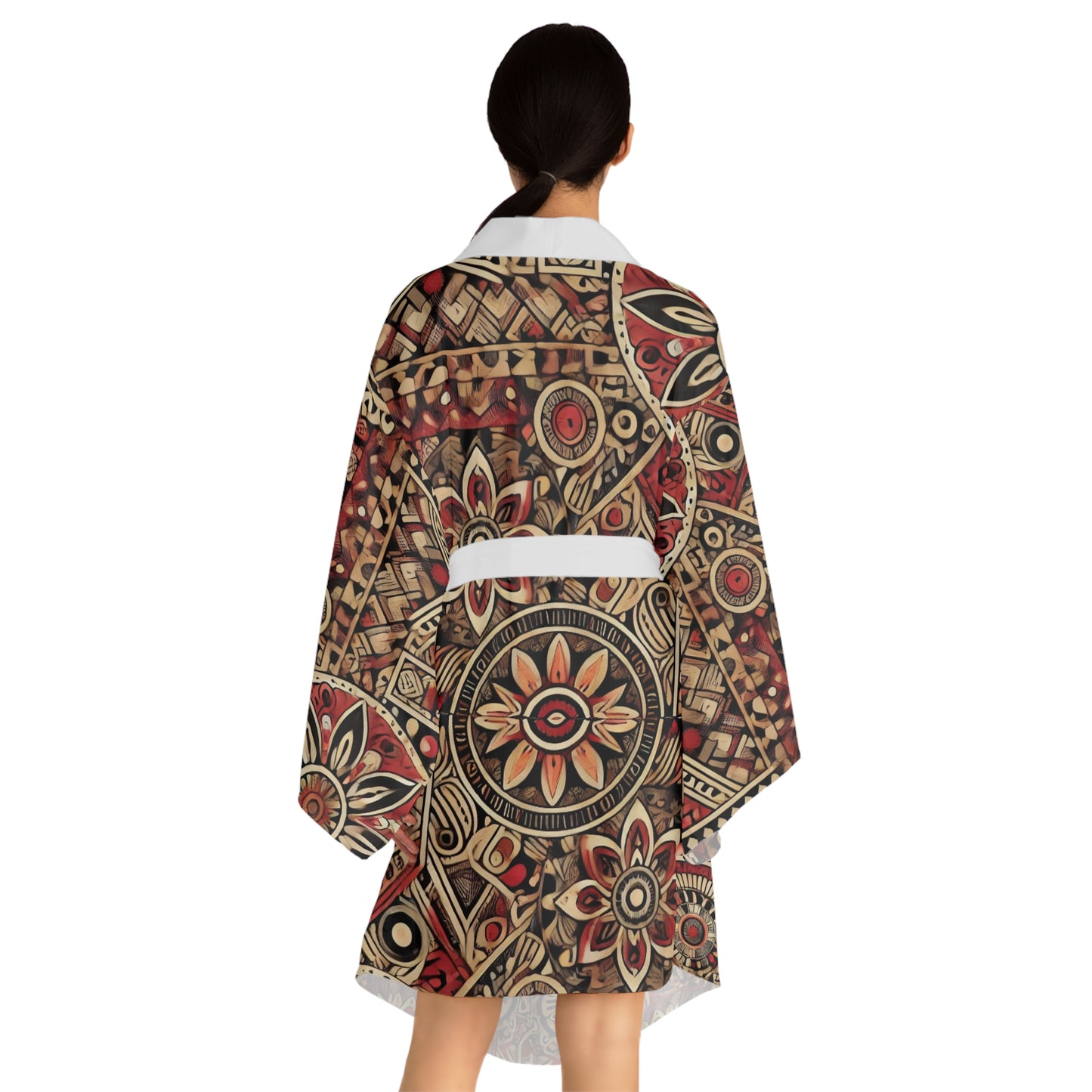 Red Queen Long Sleeve Kimono Robe (AOP) #RQ2