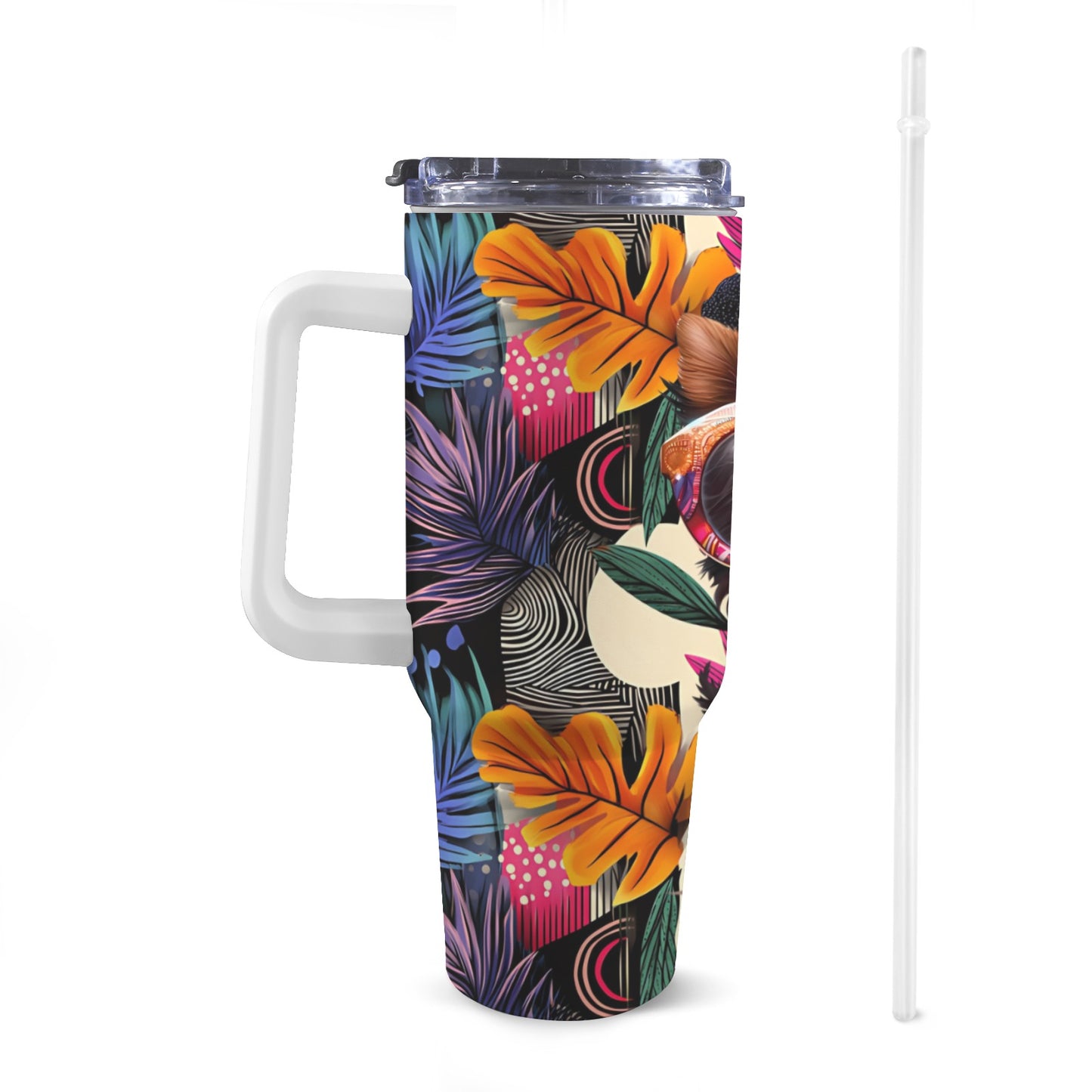 Cute As Can Be 40 oz Tumbler With White Handler 40oz Tumbler with White Handle