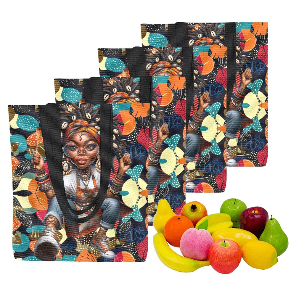 Canvas Tote Bag (Model1657) (Set of 4)