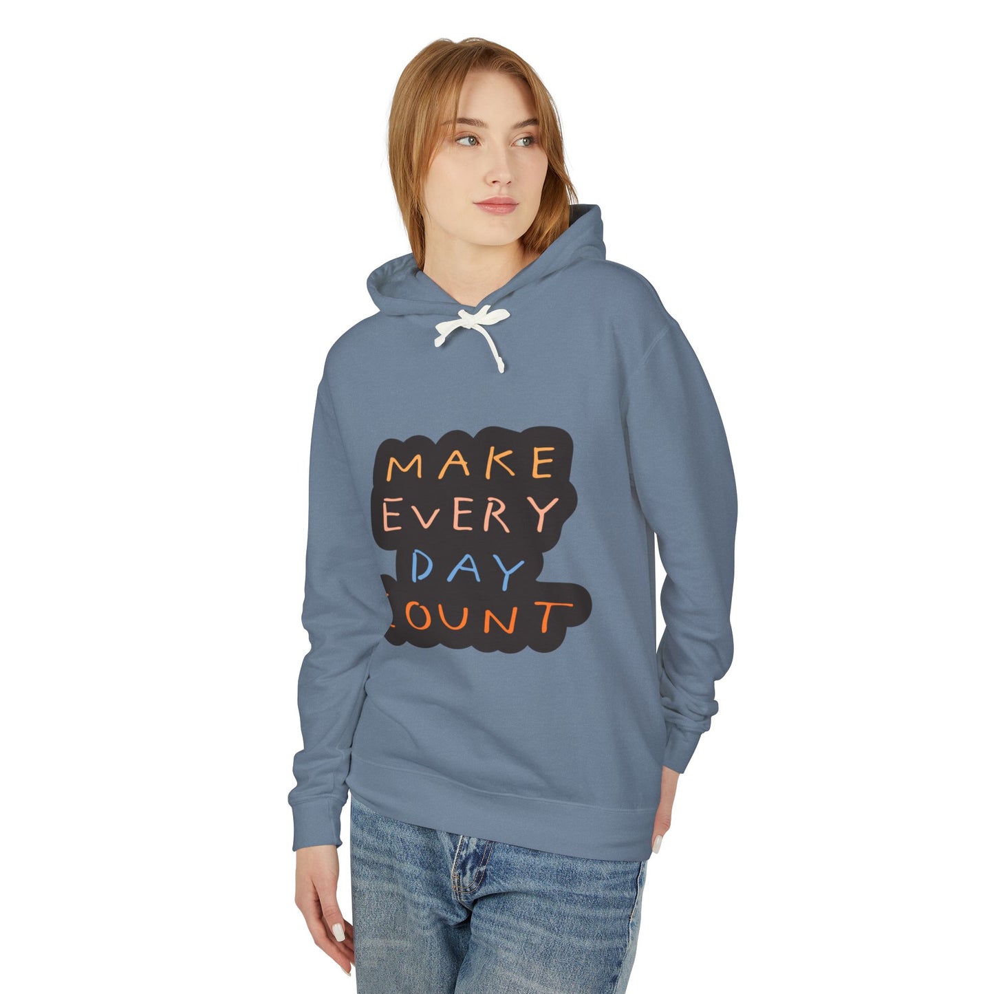 Affirmations Unisex Lightweight Hooded Sweatshirt #AU1