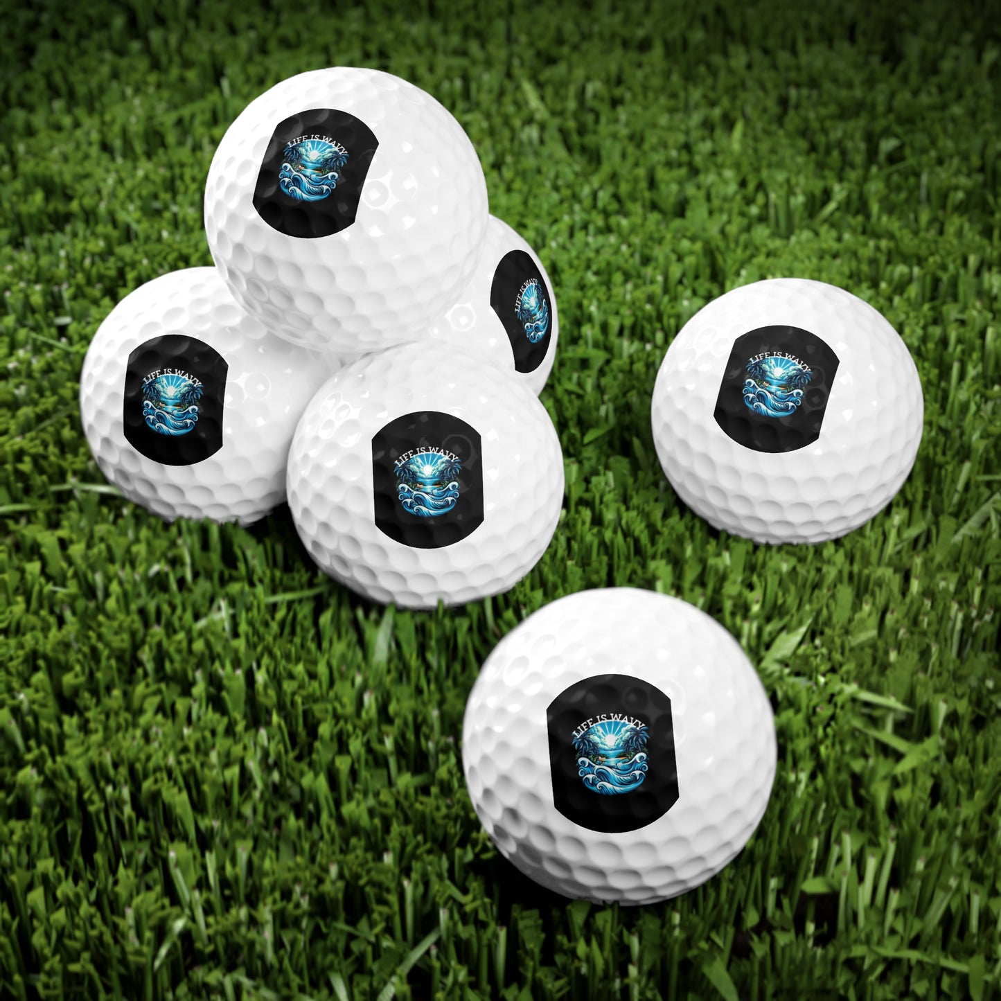 Life is Wavy Golf Balls, 6pcs #LW1