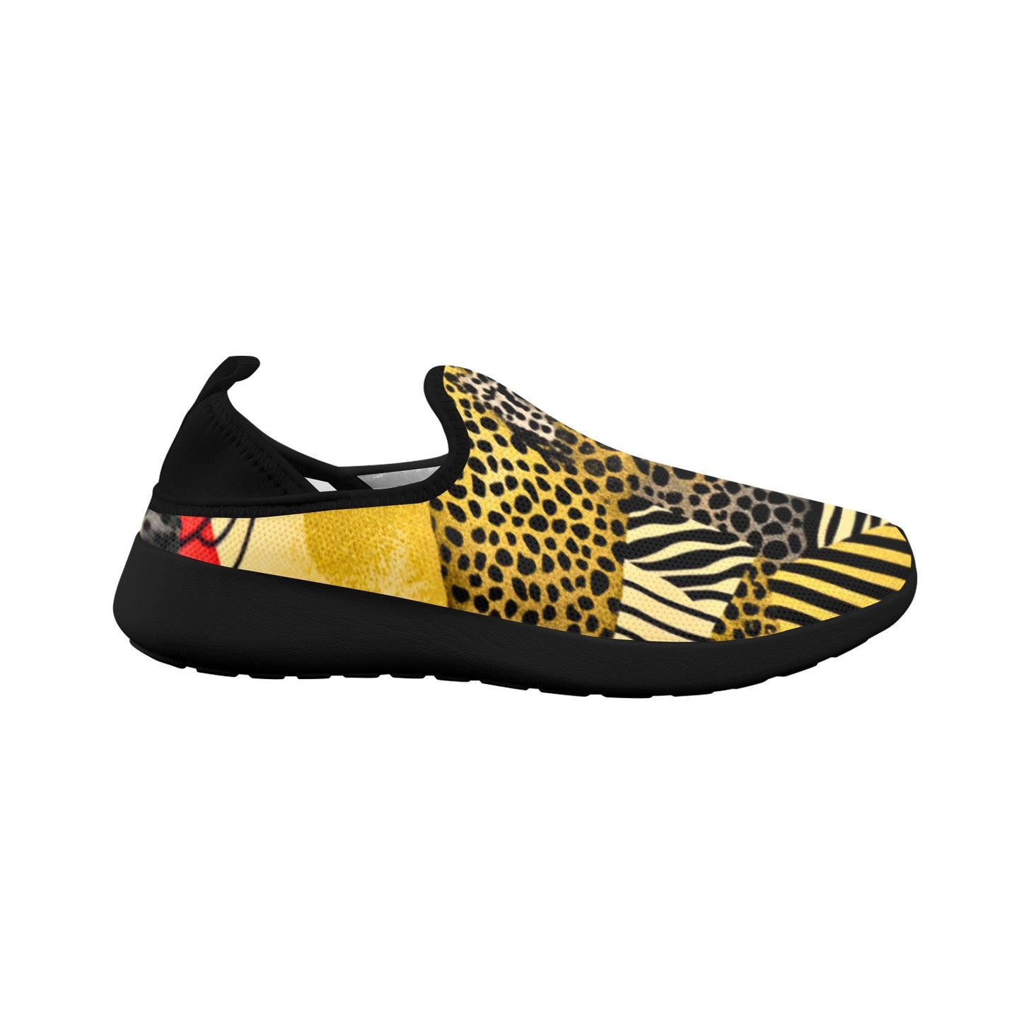 Golden Zebra Women's Fly Weave Drop-In Heel Sneakers Fly Weave Drop-in Heel Sneakers for Women (Model 02002)