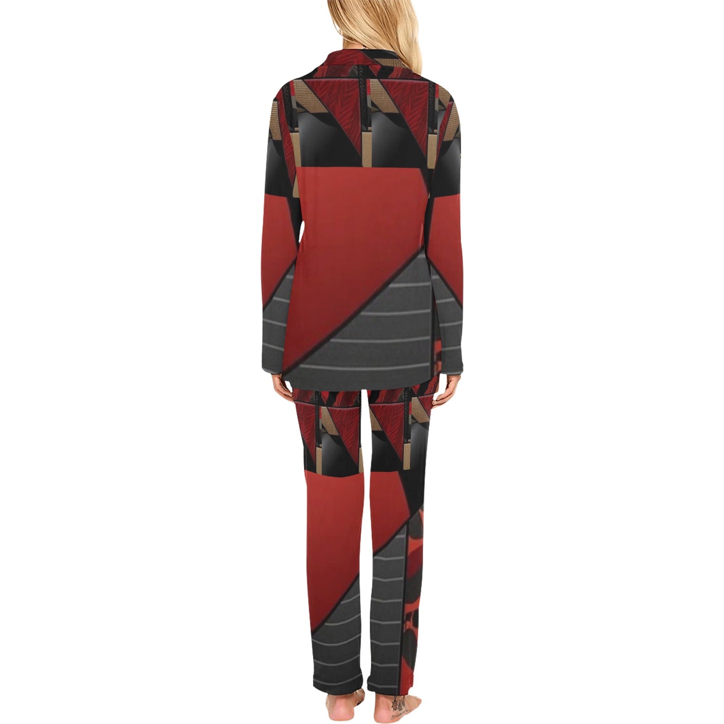 Dual Faced Women's Pajama Set Women's Long Pajama Set