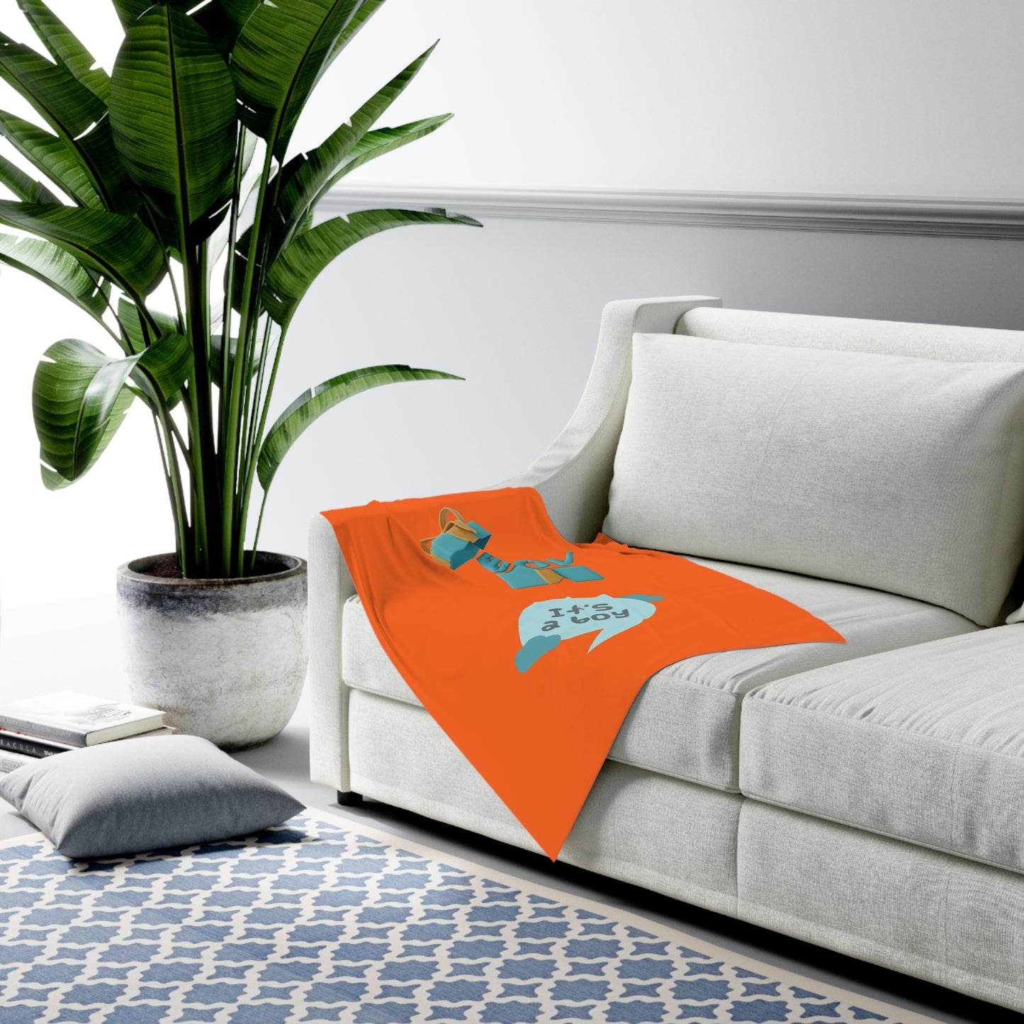It's A Boy Baby Swaddle Blanket #IAB3