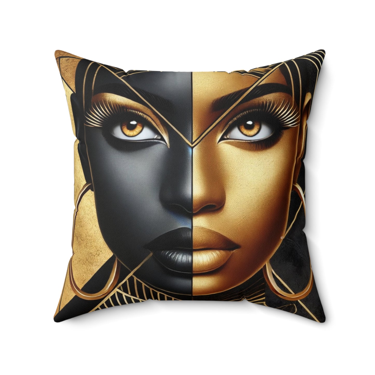 Amber Radiance Spun Polyester Square Pillow #AR1