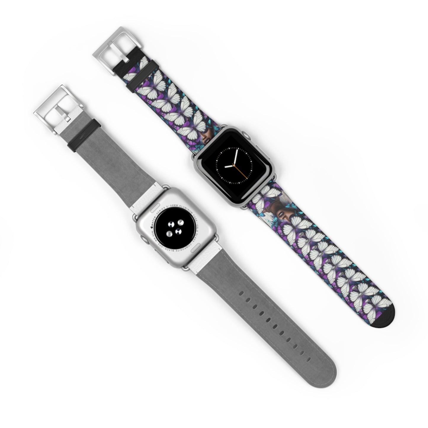 Colorful Butterfly Beauty Watch Band, Adjustable Smartwatch Strap, Floral Pattern, Unique Gift, Spring Fashion Must-Have #BB1