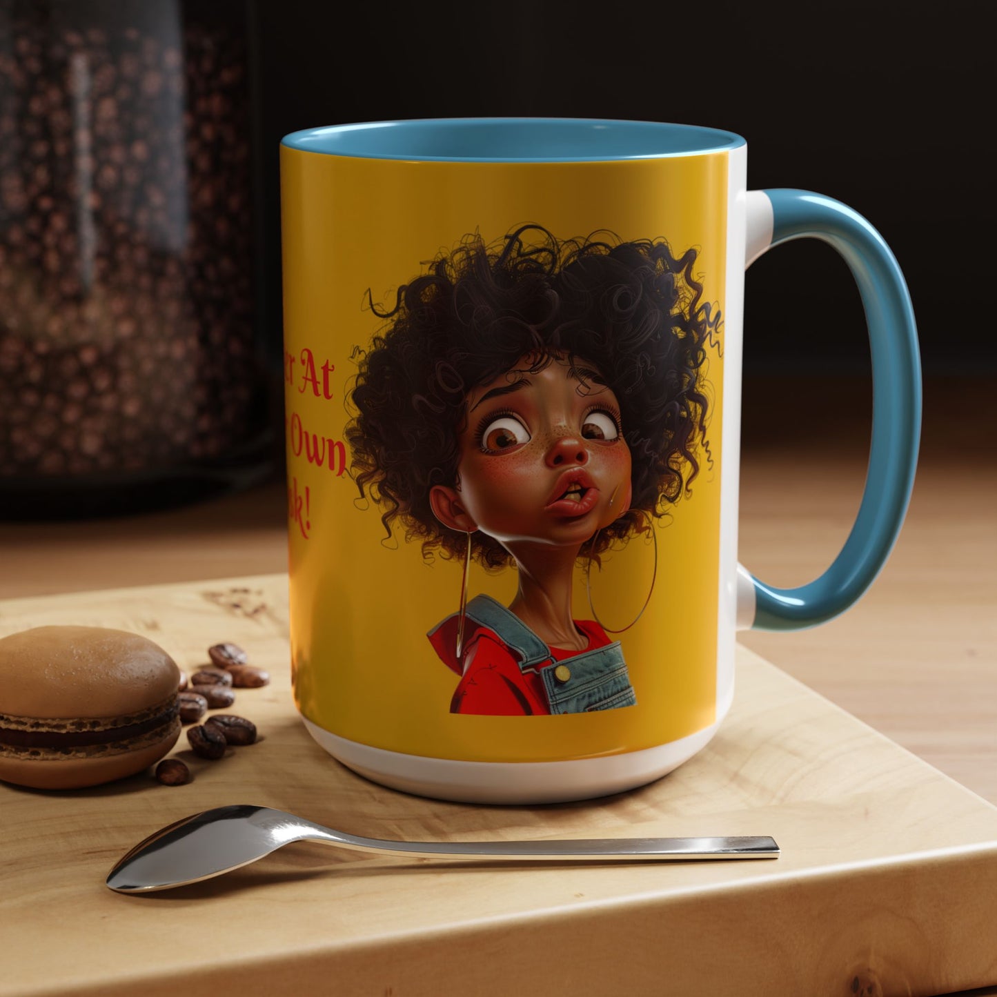 Enter At Your Own Risk Accent Coffee Mug (11, 15oz) #EYOR2