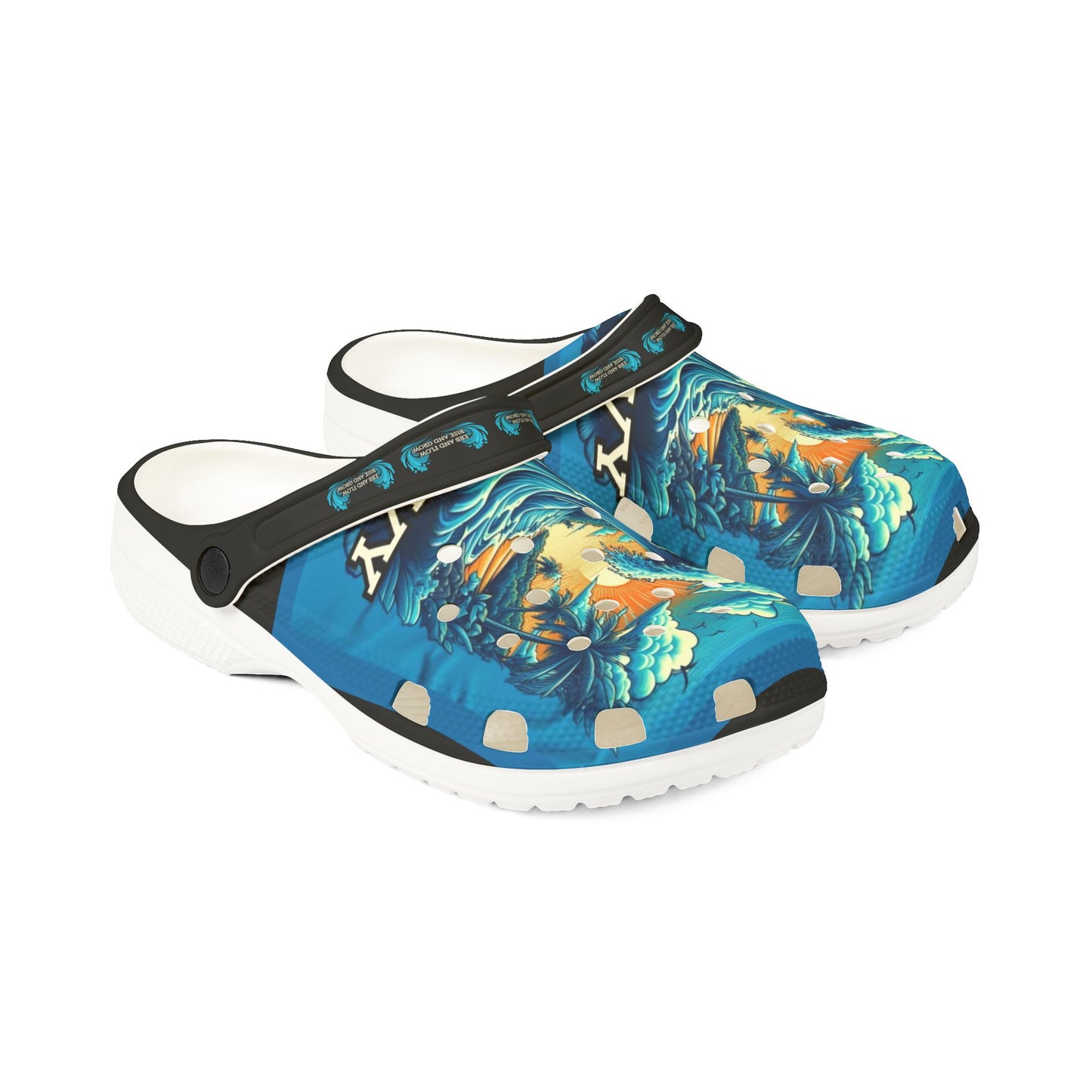 Life is Wavy EVA Foam Rubber Shoes (AOP) #LW3U