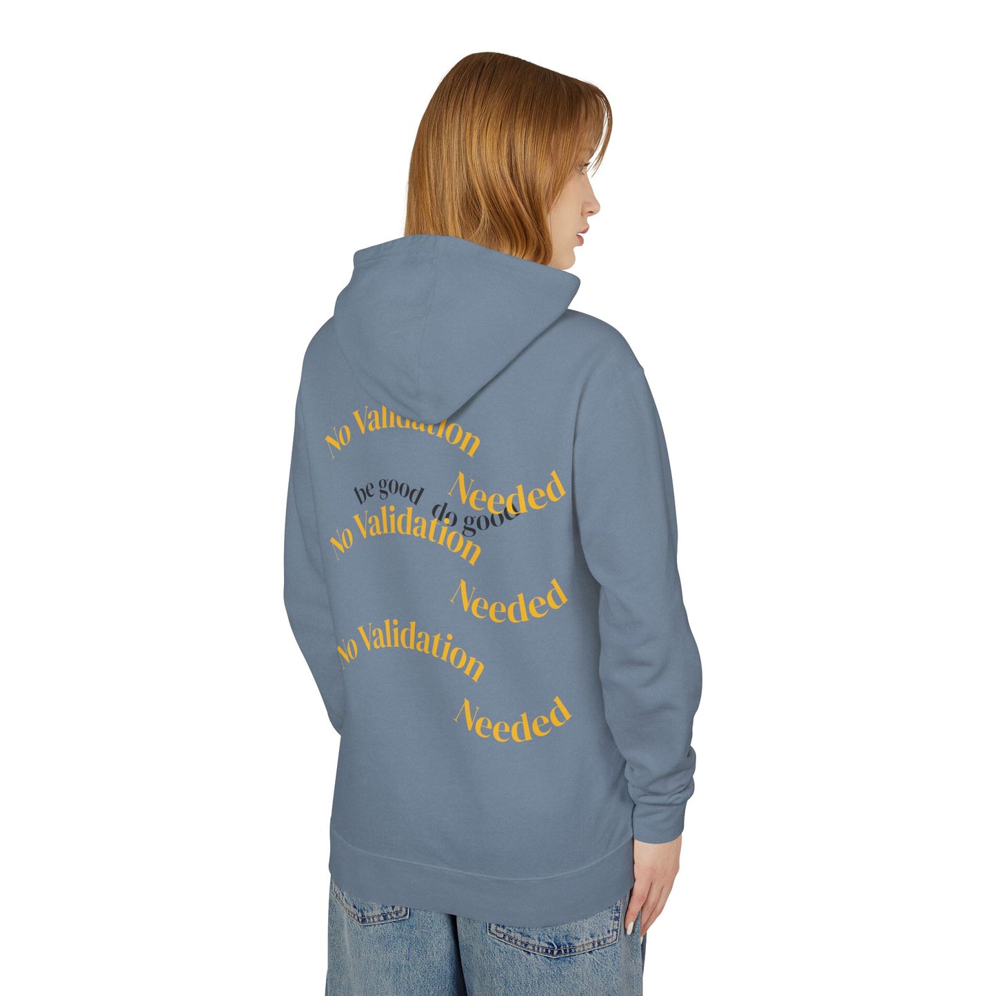 Empowering Affirmations Lightweight Hoodie, Inspirational Sweatshirt, Self Love