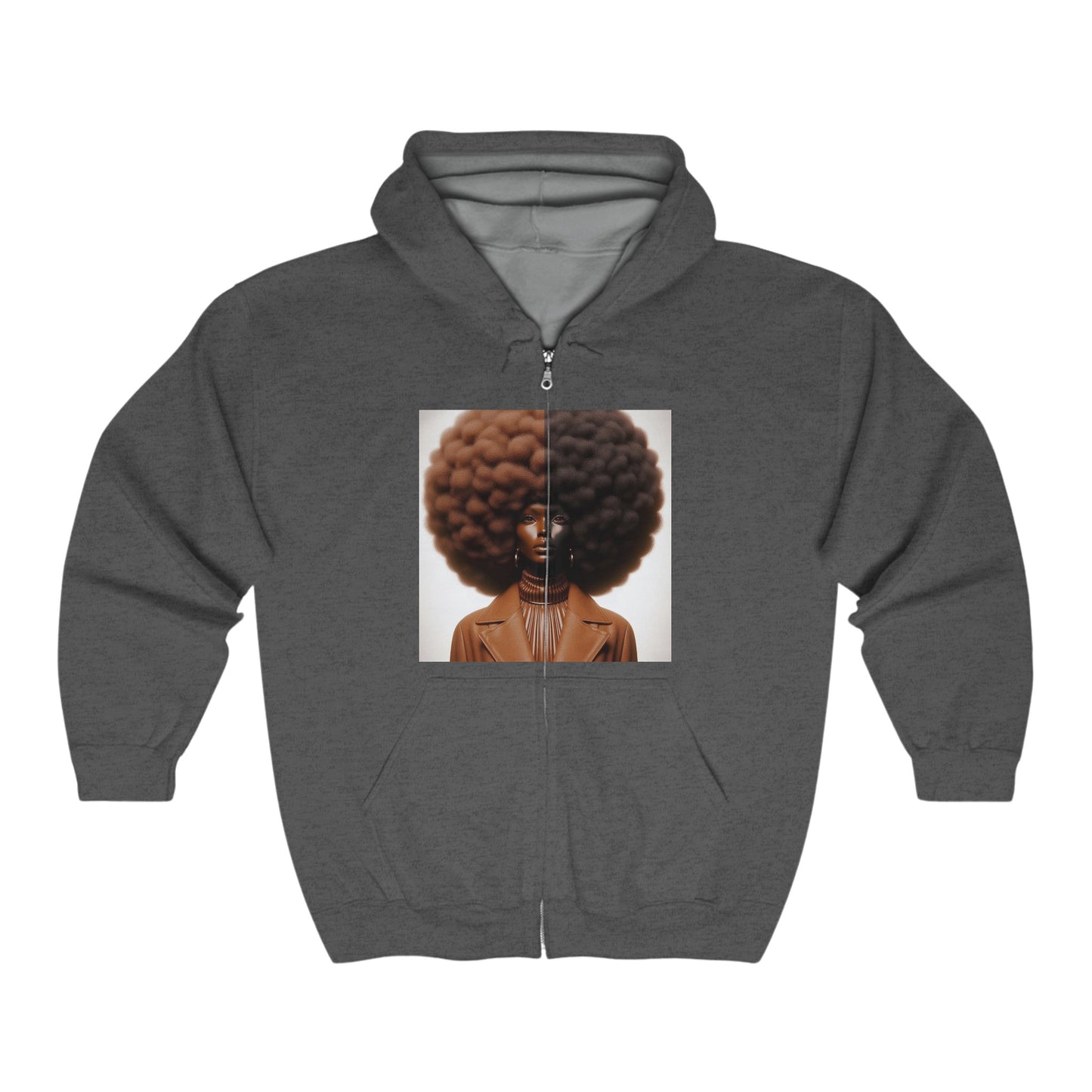 Afro Power Unisex Heavy Blend™ Full Zip Hooded Sweatshirt #AP2