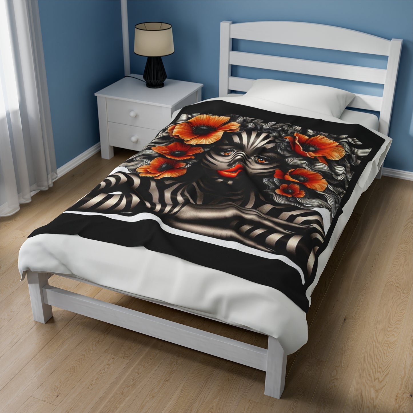Zebra Fantasy Velveteen Plush Blanket #ZF25