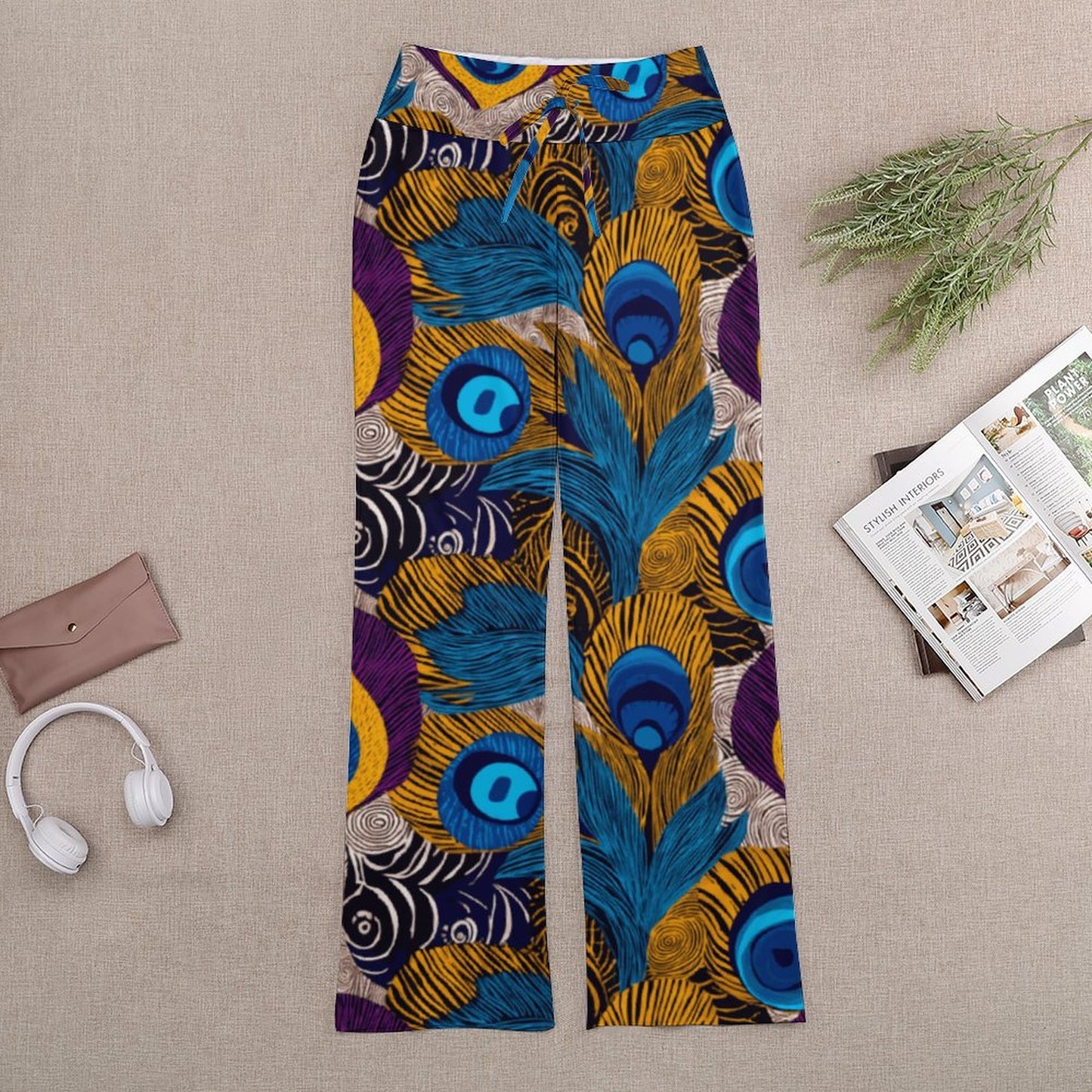 Personalized Drawstring Yoga PantsxP with Straight Baggy (All-Over Printing)