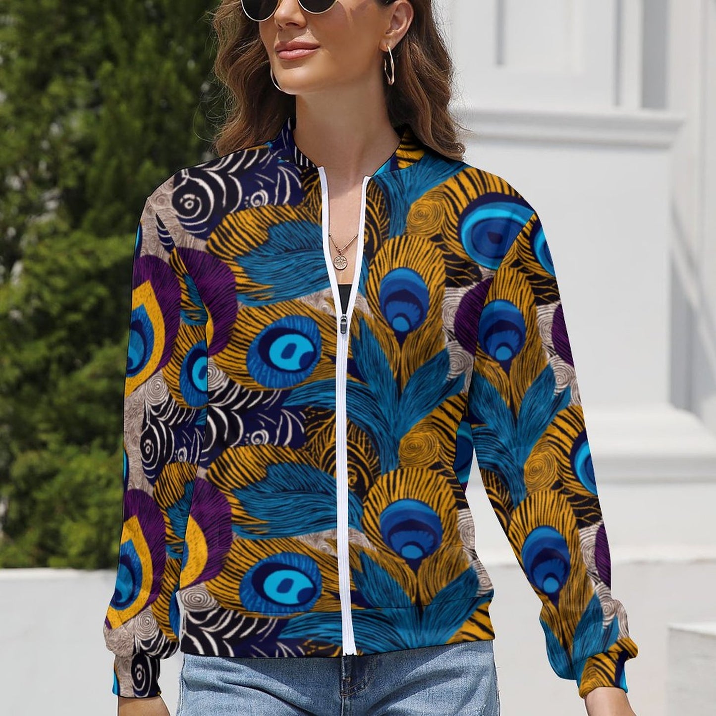 Women's Zipper Jacket LLJK (All-Over Printing)