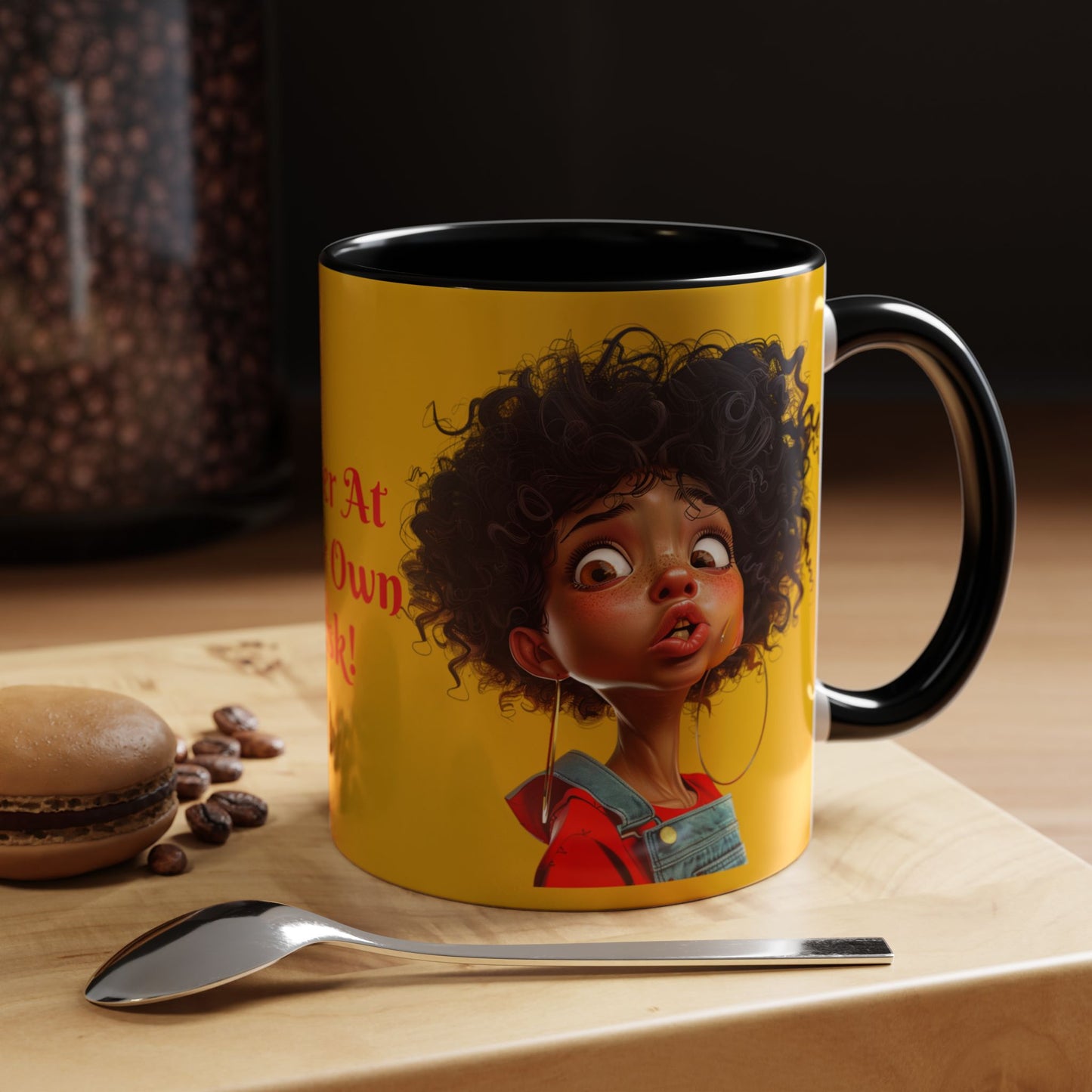 Enter At Your Own Risk Accent Coffee Mug (11, 15oz) #EYOR2