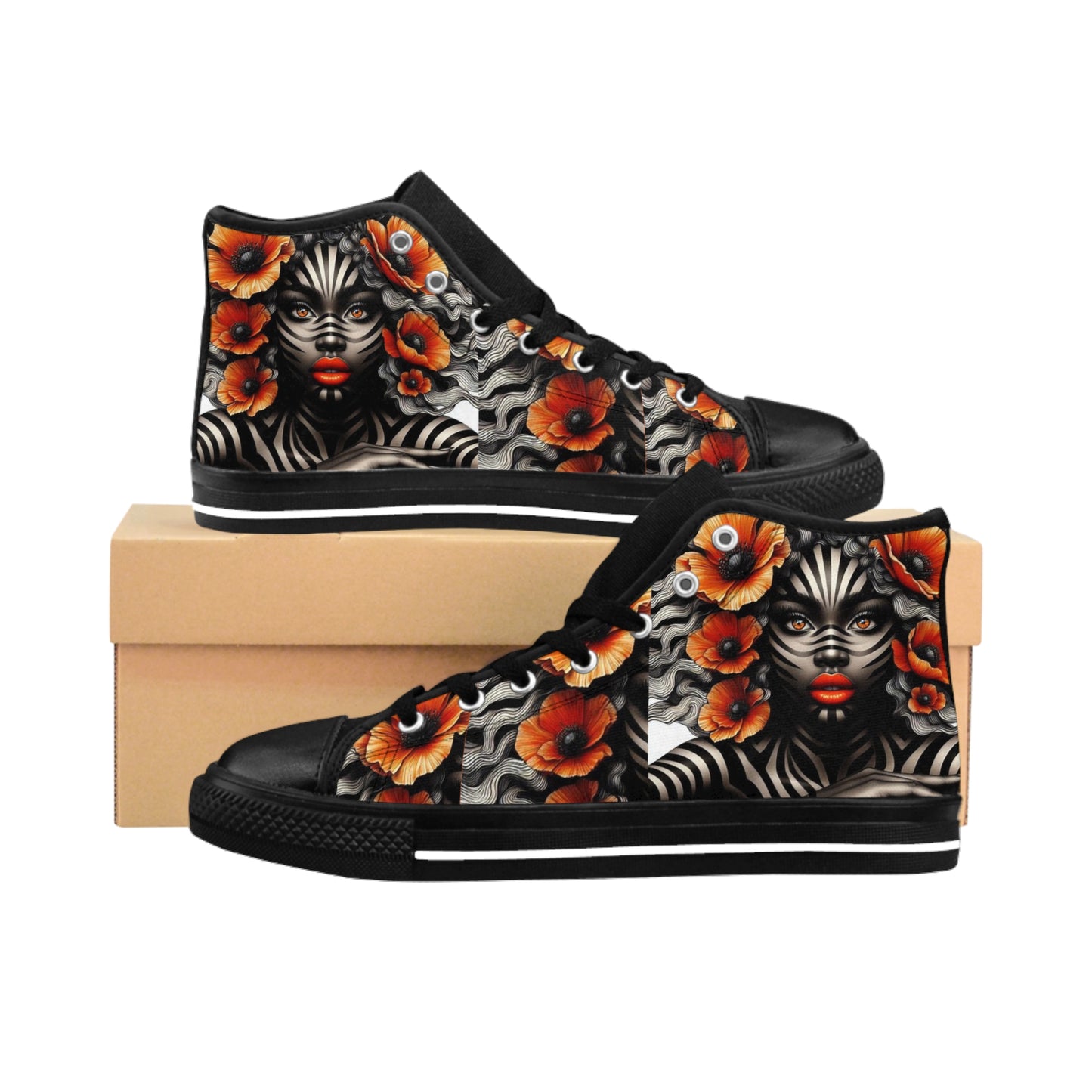 Zebra Fantasy Men's Classic Sneakers #ZF14