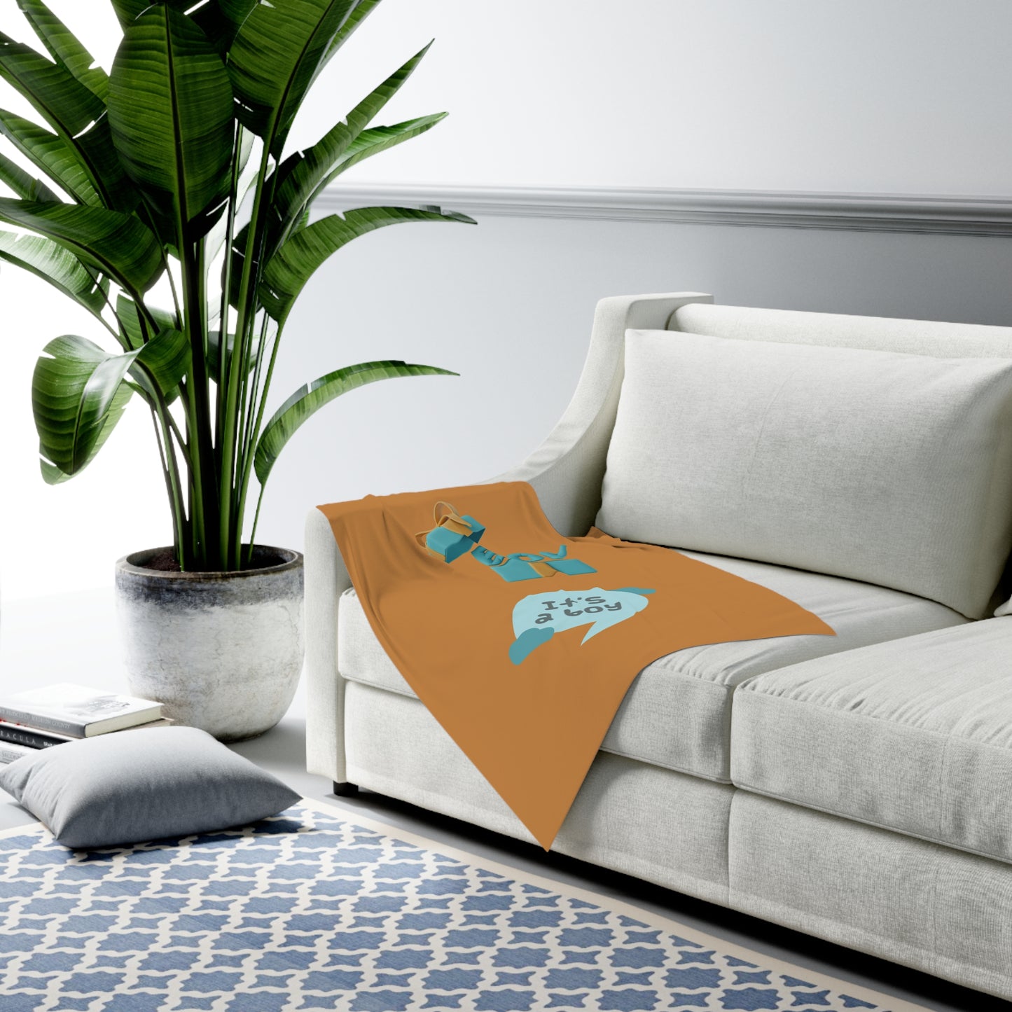 It's A Boy Baby Swaddle Blanket #IAB3