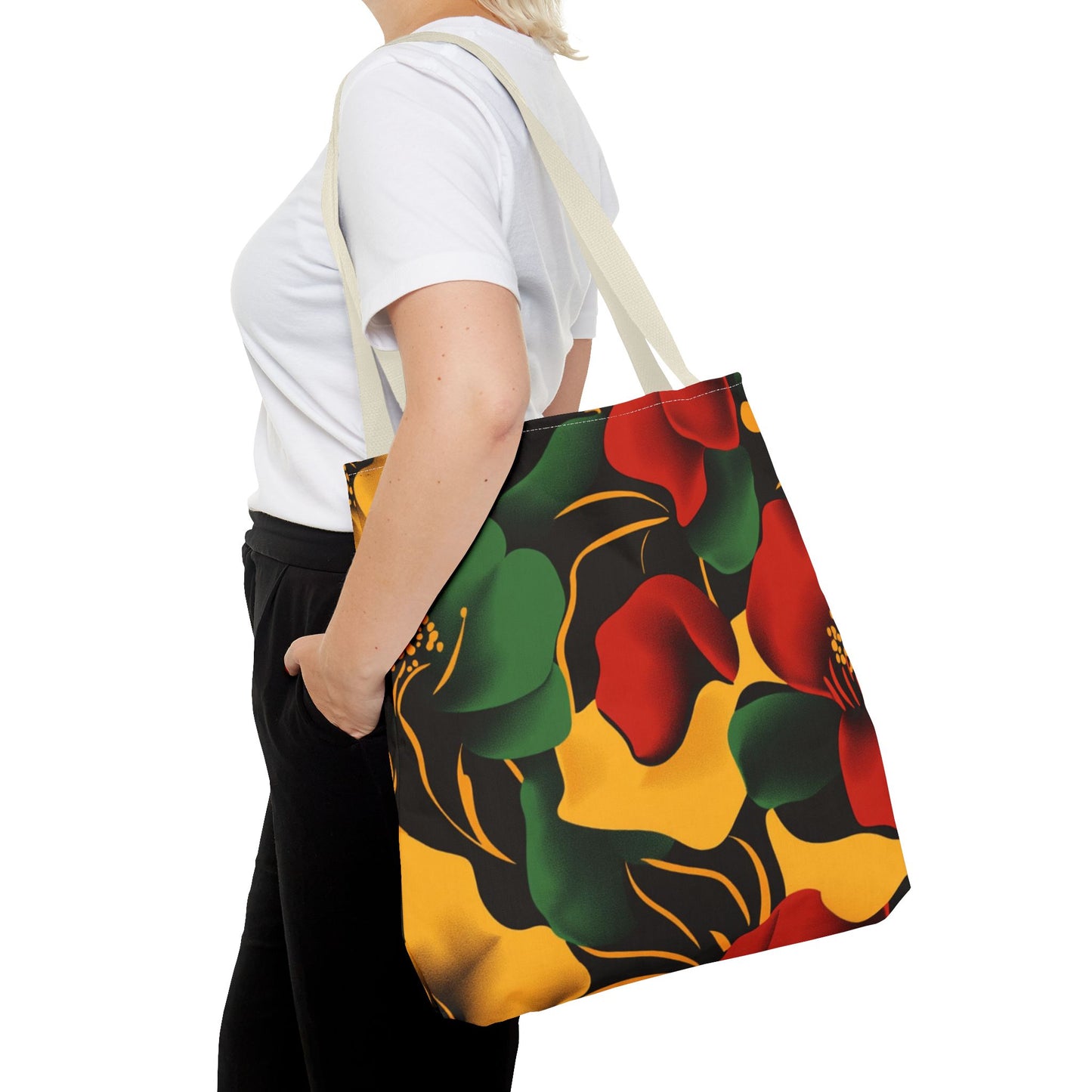 Vibrant Floral Tote Bag Trendy Shopping Tote Eco-Friendly Carry-All Perfect for Summer Gift for Her and Him