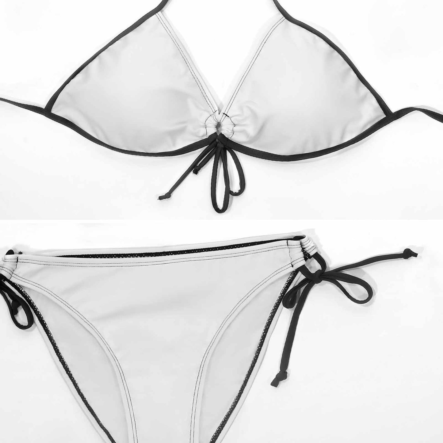 Plus Size Halter Tie Front Bikini Set BK2059 (All-Over Printing)