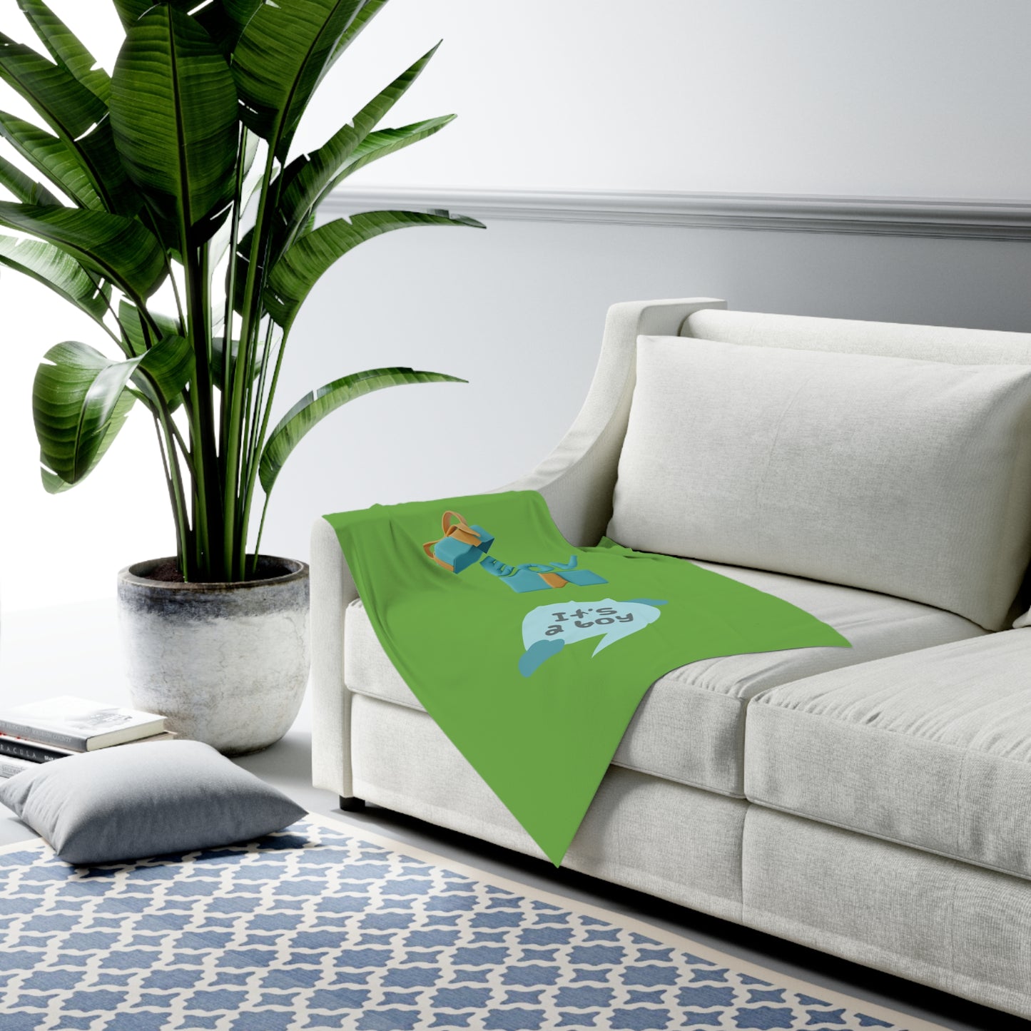 It's A Boy Baby Swaddle Blanket #IAB3