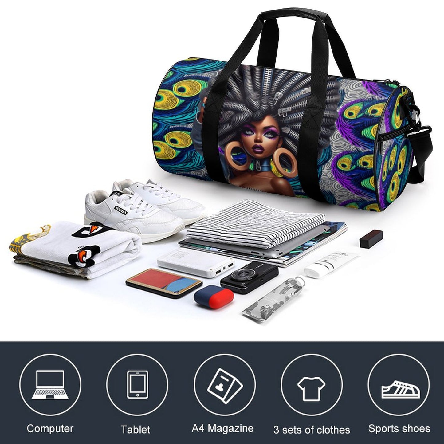 Cylindrical Gym Bag Q006 (Multi-sites)