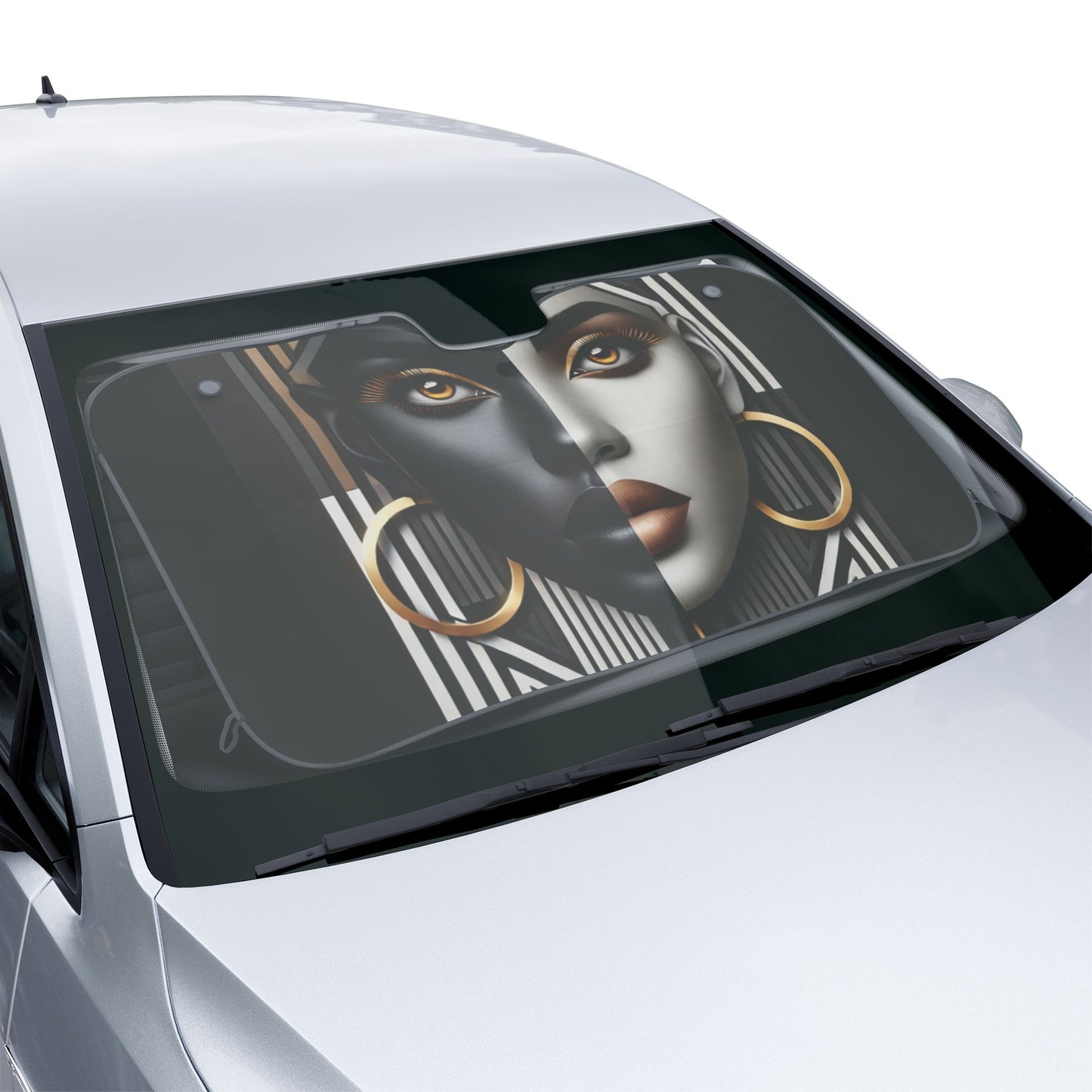 Abstract Beauty Copy of Harlem in the Night Car Sun Shades #AB1