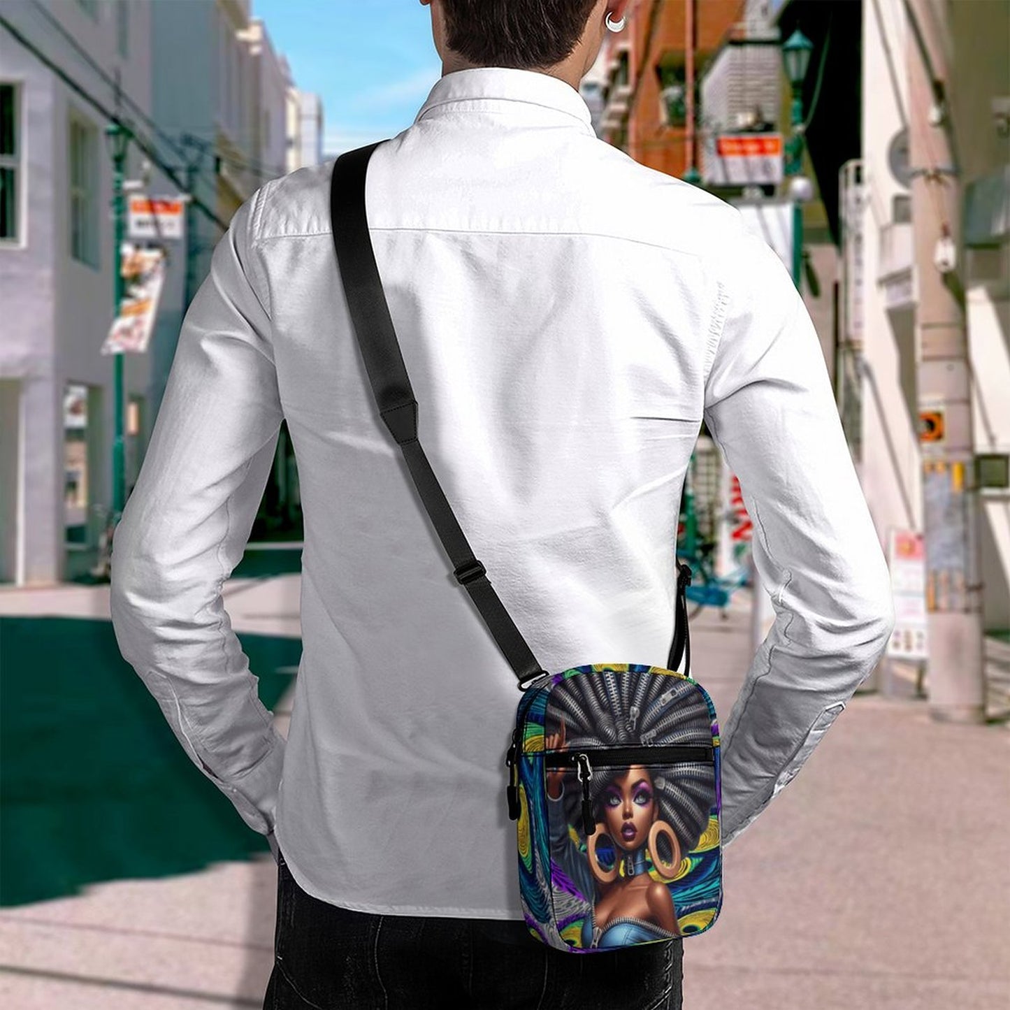 Small Messenger Bag Q026 (All-Over Printing)