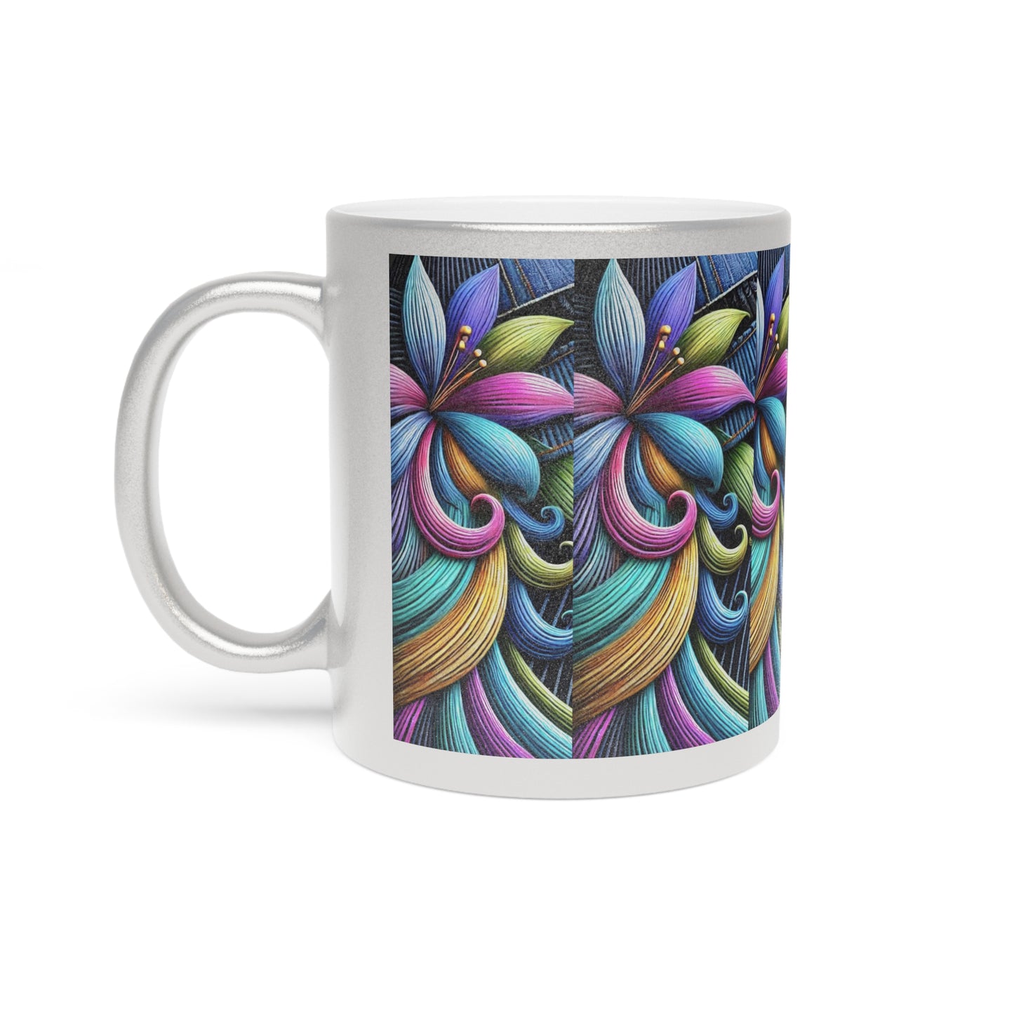 Denim Beauty African Art Metallic Mug #DB1