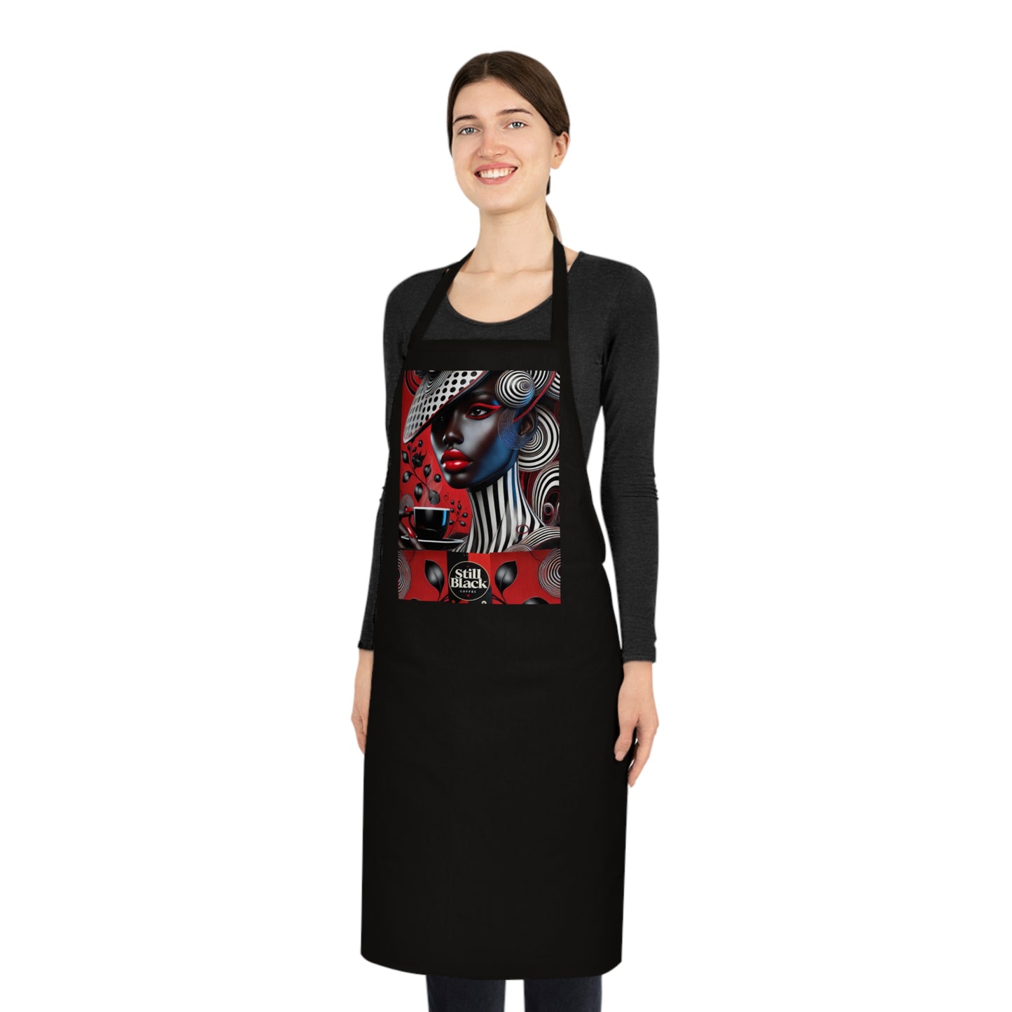 Still Black Cotton Apron #SB9