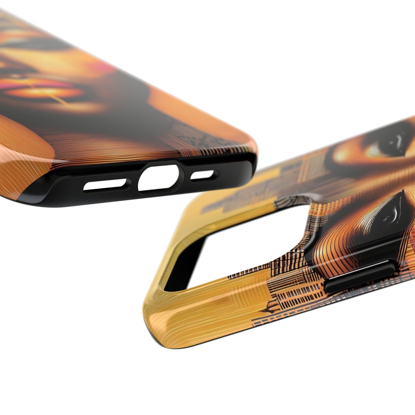 Afrocentric Tough Phone Case, City Girl On The Move Unique Design, Urban Street Style, Protective Cellphone Cover, Trendy Mobile Accessory