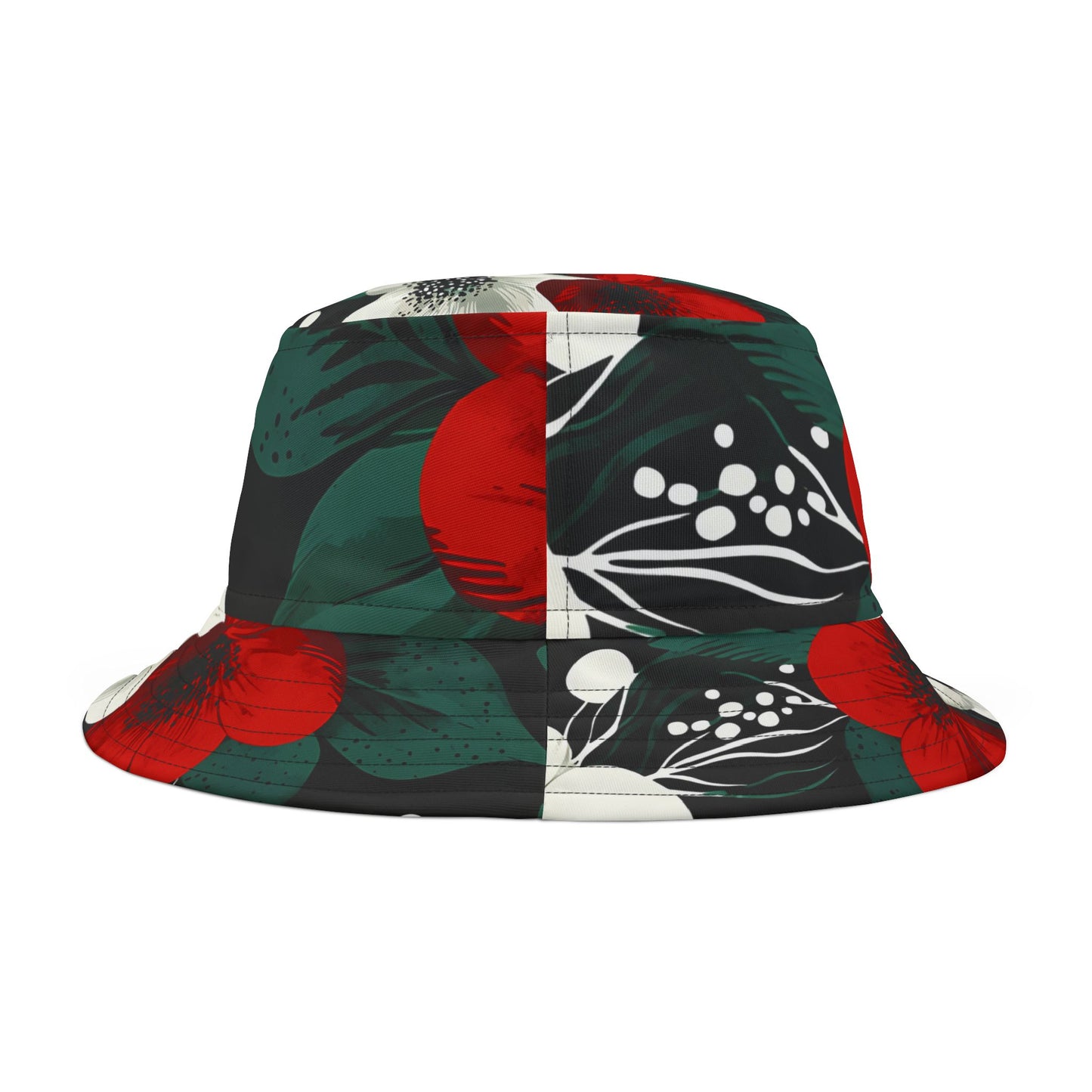 Vibrant Floral Bucket Hat Summer Accessory Unisex Hat Beachwear Casual Outdoor Fashion