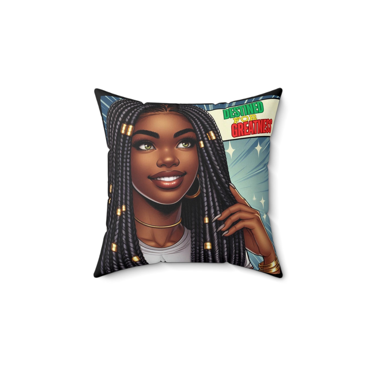 Destined For Greatness Square Pillow #9