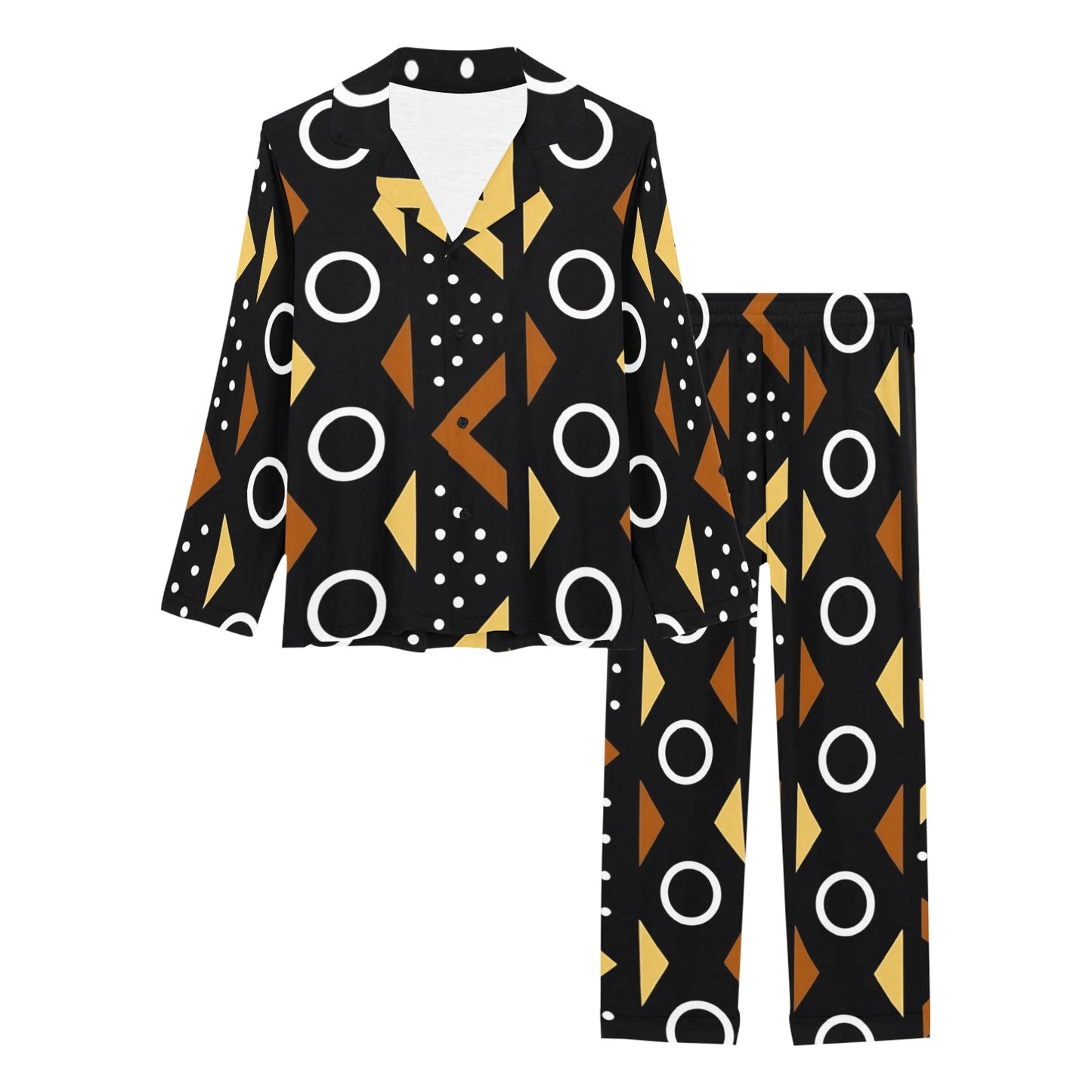 Afrocentric Pattern Women's Pajama Set Women's Long Pajama Set