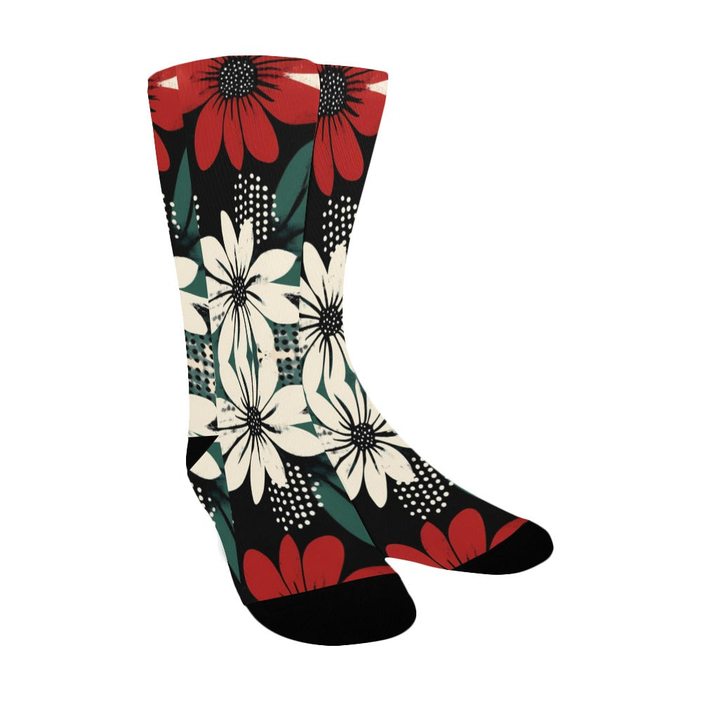 Floral Pattern Men's Socks Women's Custom Socks