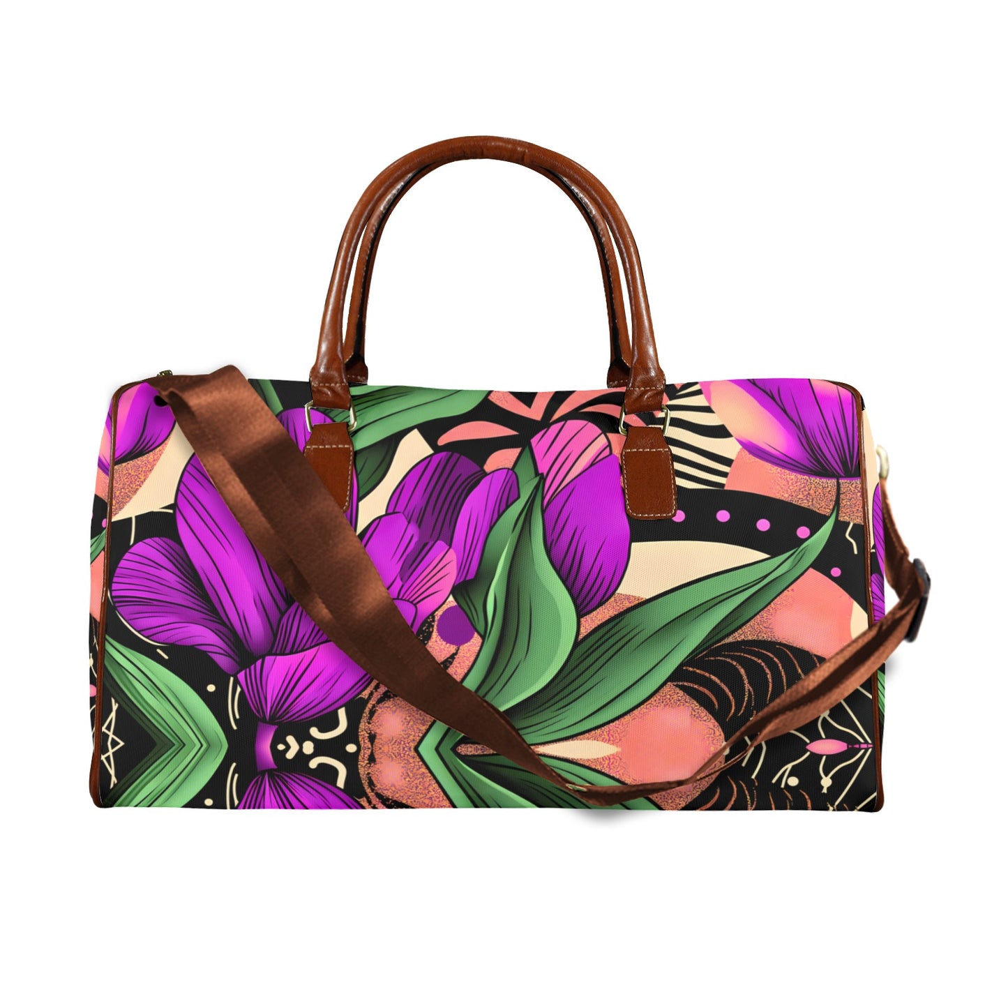 Violet Tulip Large Capacity Travel Bag-Large (Brown Short Patch) (1737) Large Capacity Travel Bag-Large (Brown Short Patch) (1737)