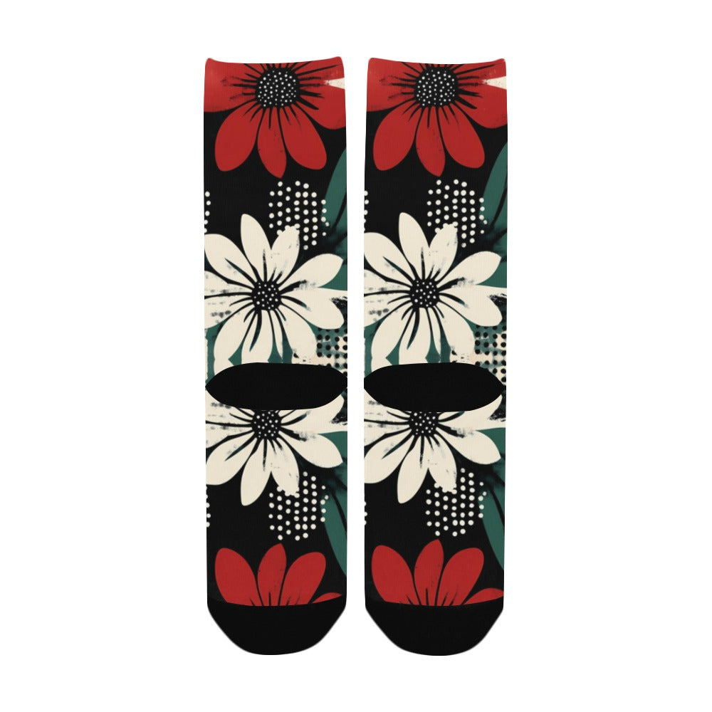 Floral Pattern Men's Socks Women's Custom Socks