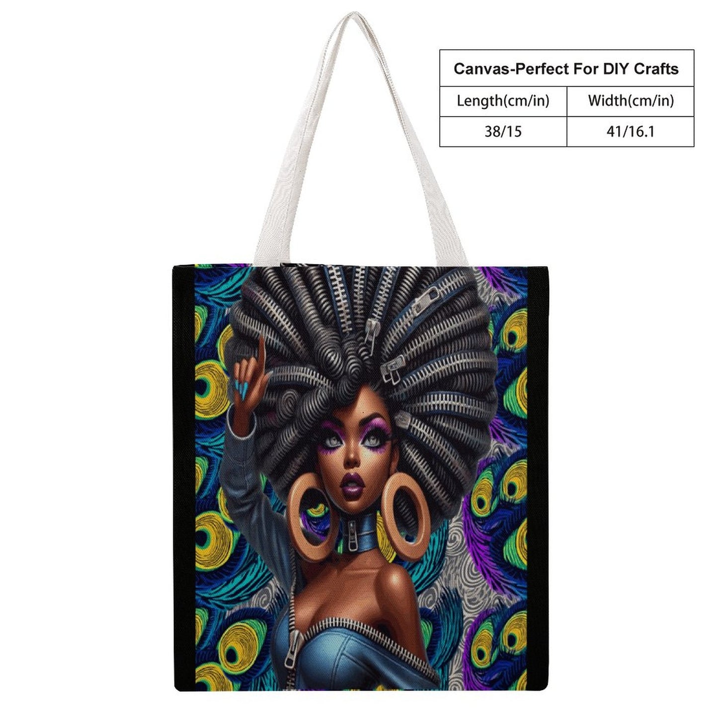 Martin Canvas Tote Handbag with Dual-sided Printing