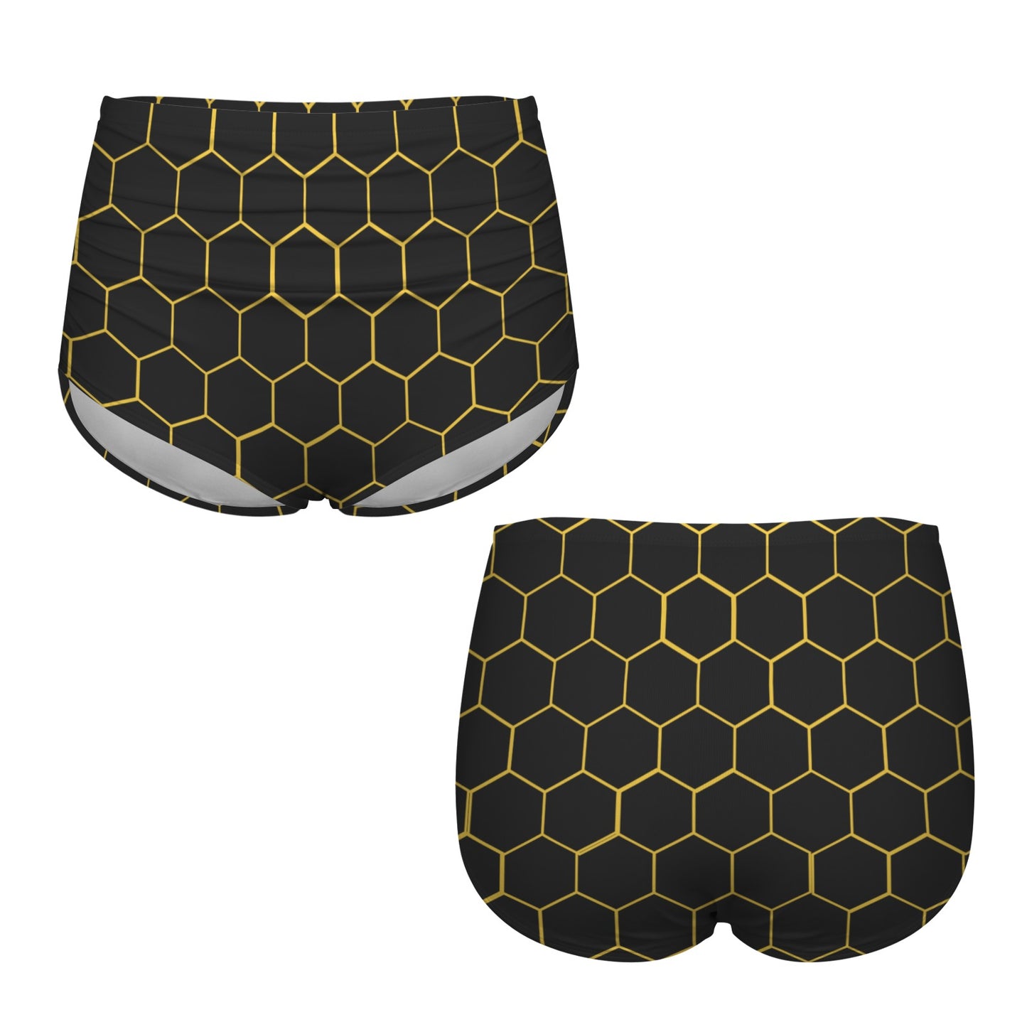Honeycomb High-Waisted Bikini Bottom (Model S53) High-Waisted Bikini Bottom (Model S53)