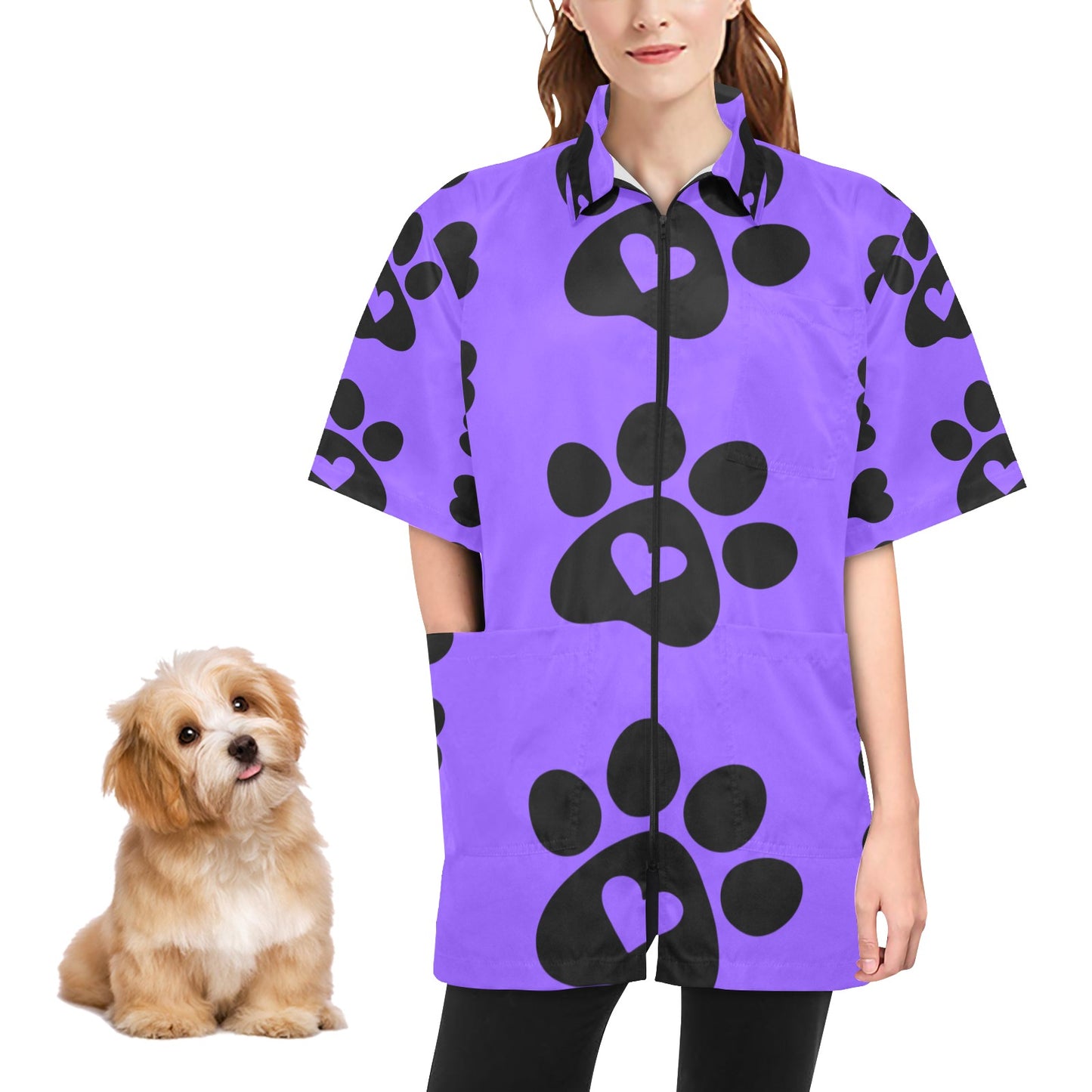Paws Shirt Grooming Jacket (Model H53)