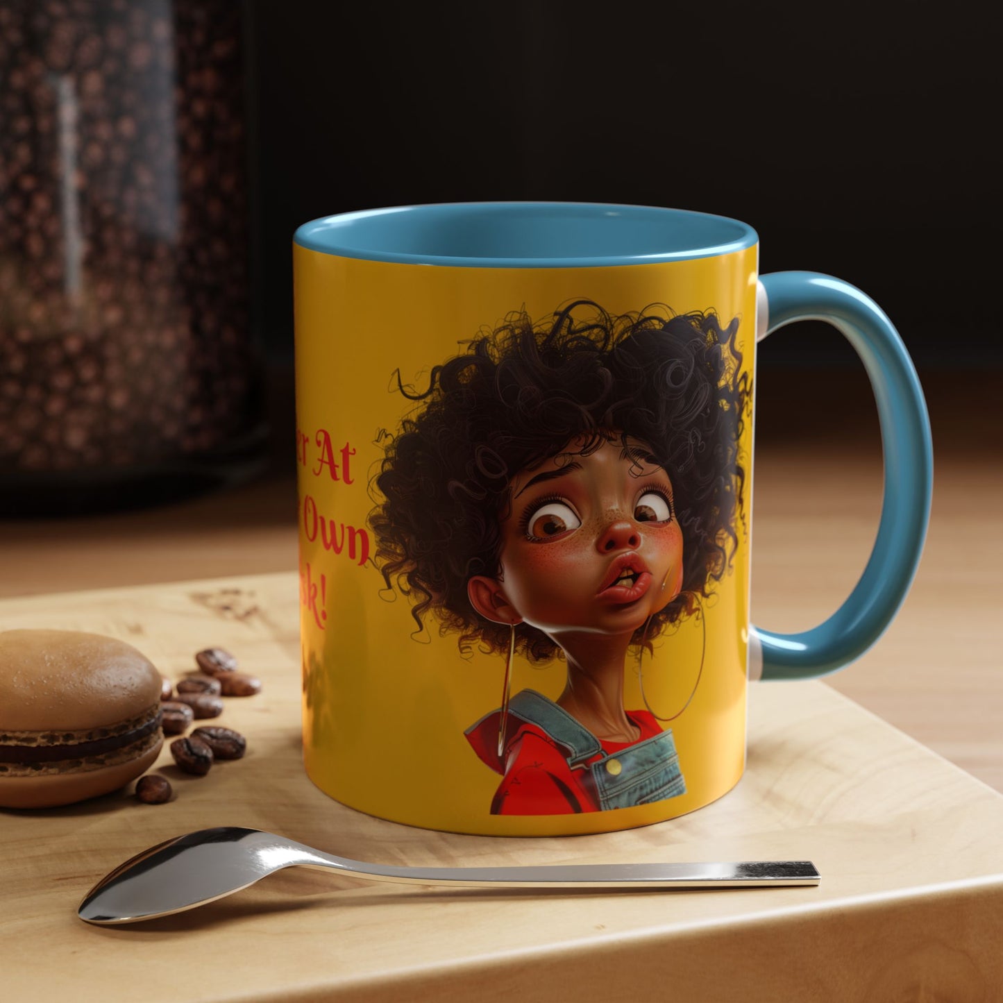 Enter At Your Own Risk Accent Coffee Mug (11, 15oz) #EYOR2