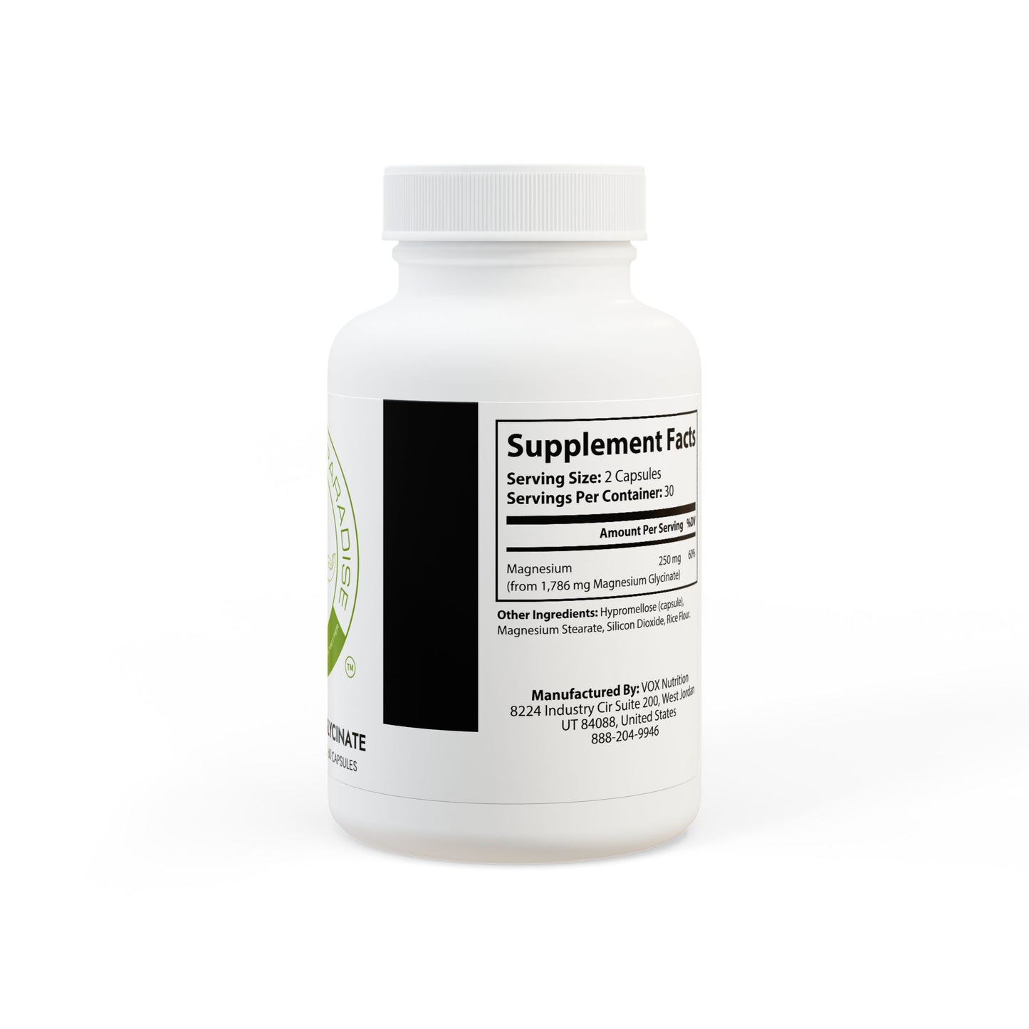 Magnesium Glycinate Supplement (60 Capsules) #GLP9